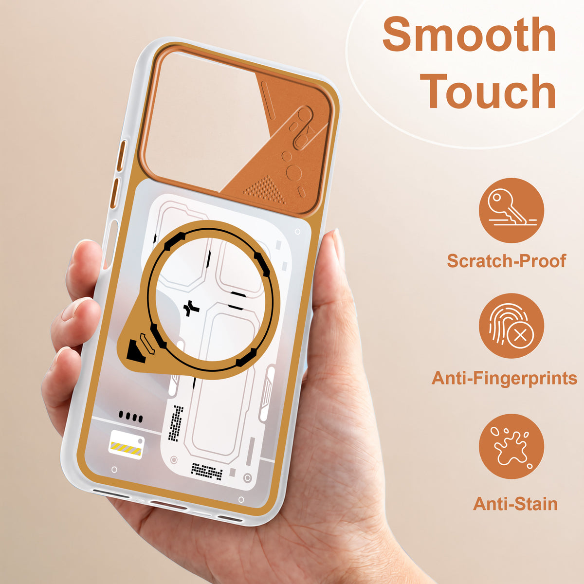 For Redmi A7 4G Metallic Back Cover Case (Metallic Camera Protection & Buttons | Translucent Milky Shade | Hard Polycarbonate)