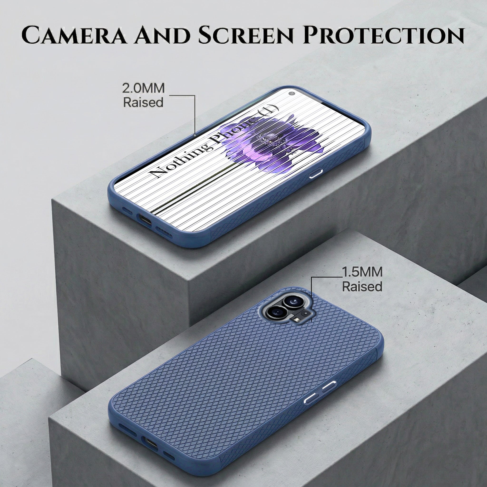 For Nothing Phone 1 Combo with Back Cover and 9H Tempered Glass (Liquid Silicone | Camera Protection | Oleophobic Coating Screen Glass)