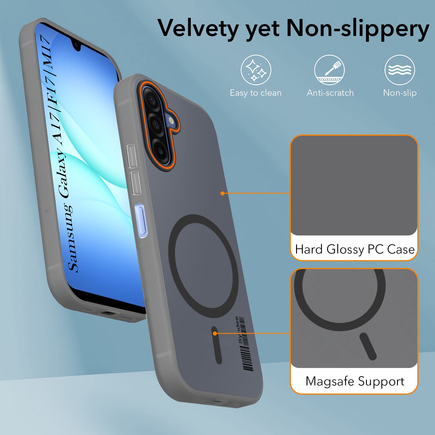 For Samsung Galaxy A17 | Samsung F17 | Samsung M17 5G Back Cover Case (Soft Touch | Camera Bump Protection | MagSafe Compatible | Matte Finish)
