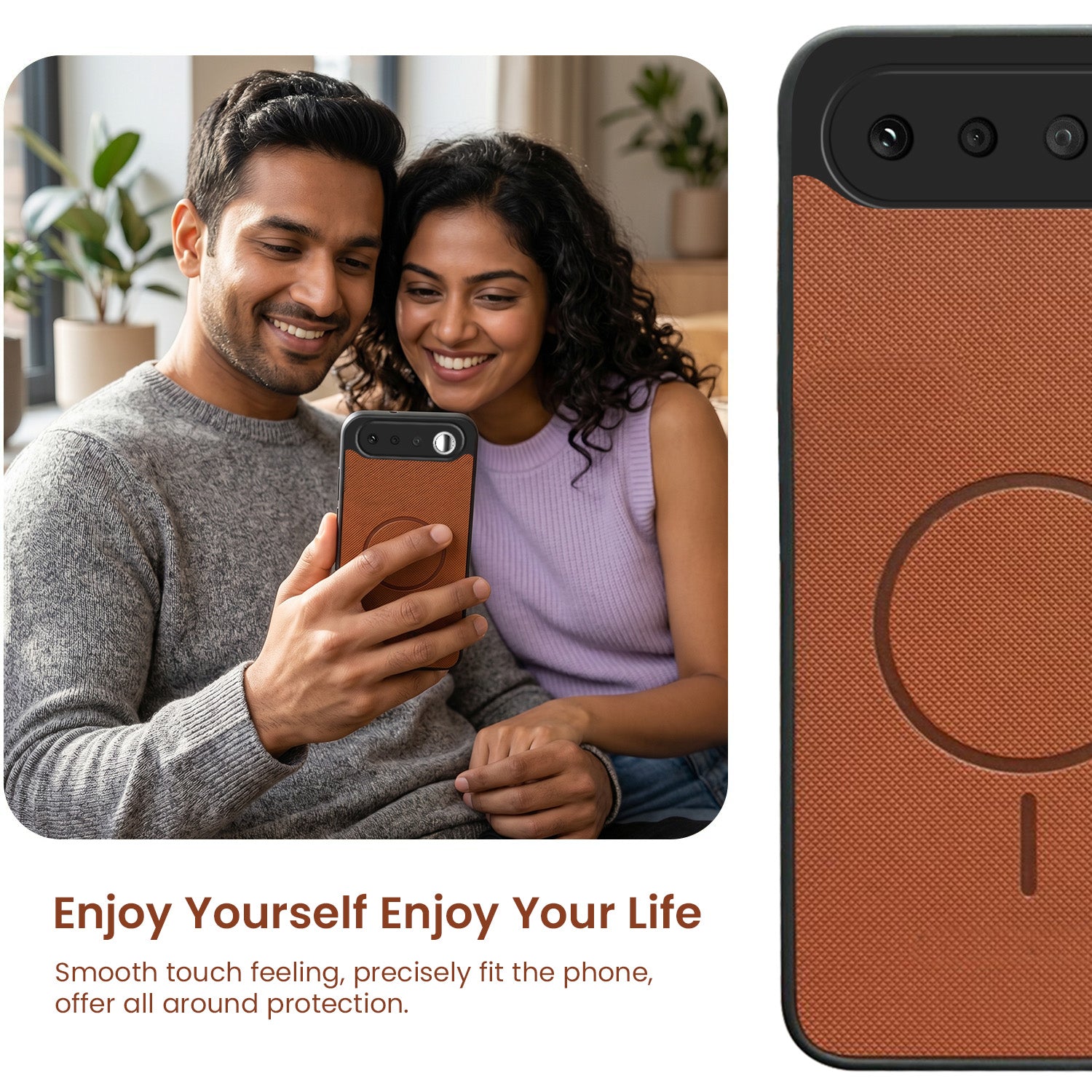 For Realme 16  Back Cover Case PU Leather (Texture Grip Design | Professional Minimalist | Camera Protection | Soft and Flexible)