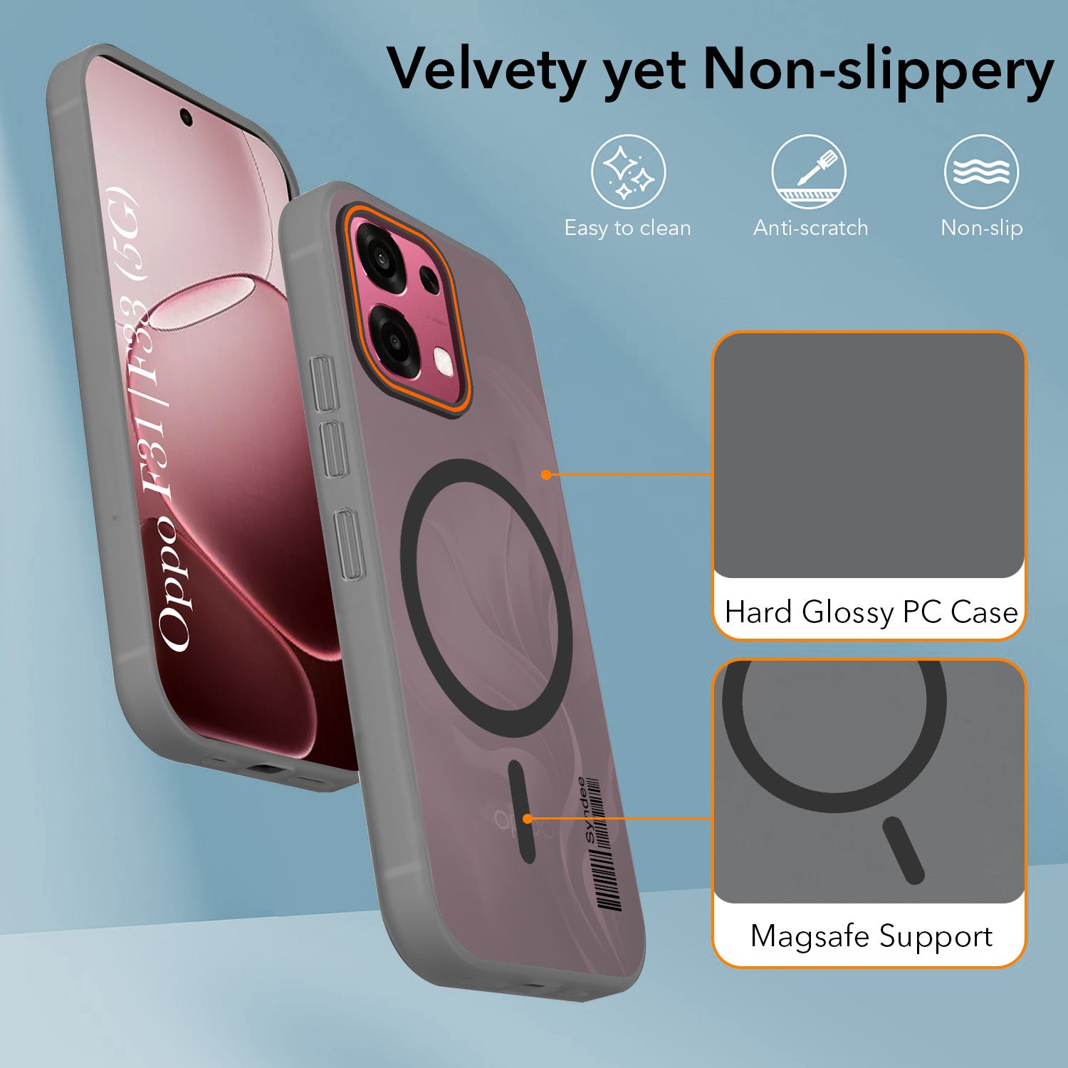For Oppo F31 5G | Oppo F33 5G Back Cover Case (Soft Touch | Camera Bump Protection | MagSafe Compatible | Matte Finish)