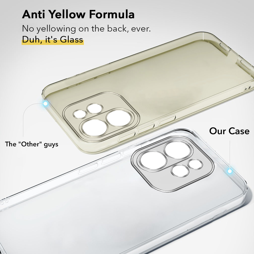 For Oppo Reno15 Pro Mini 5G | Oppo Reno 15 Pro Mini 5G Back Cover Case Lifetime Anti-Yellow Clear (Sleek Hard Crystal | Shockproof and Camera Protection)