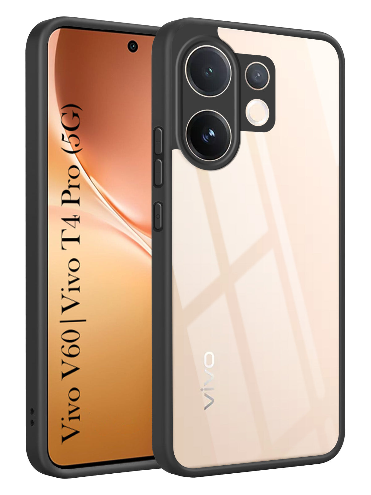 For Vivo V60 | Vivo T4 Pro Back Cover Case(Lifetime Anti Yellow | Anti Scratch | Crystal Clear Shockproof)