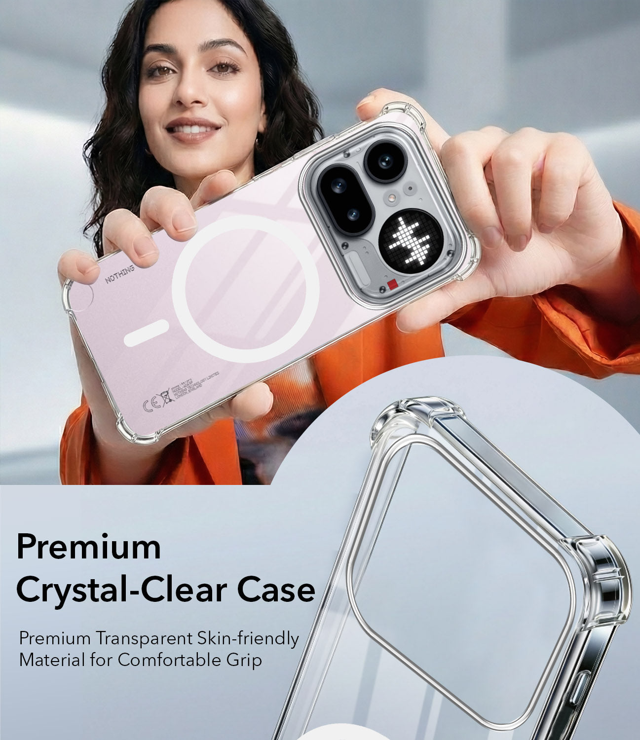 For Nothing Phone 4A Pro 5G Back Cover Shockproof Crystal-Clear (Magsafe Wireless Support | Drop & Camera Protection | Hard Polycarbonate)