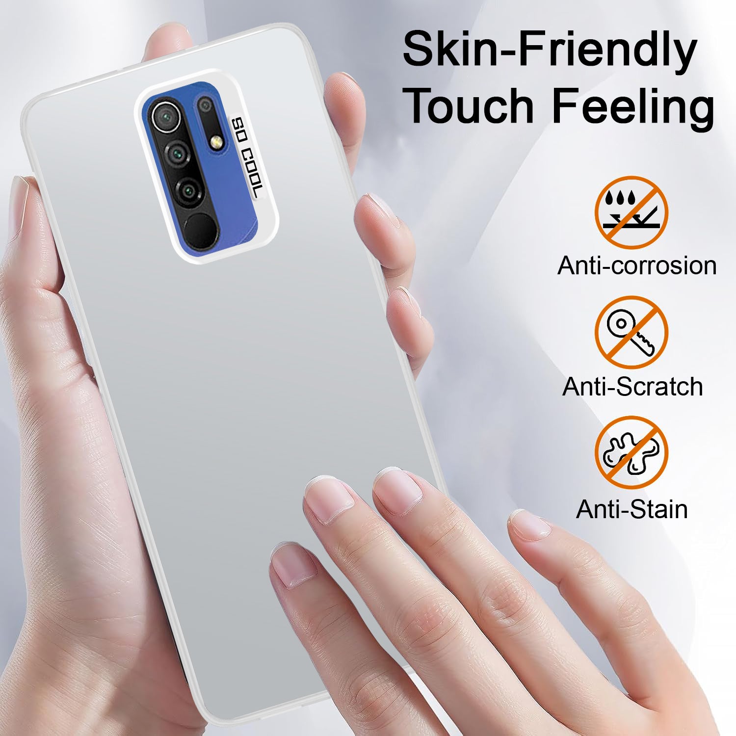 For Poco M2 Hard Back Cover Case (Velvet Touch | Professional Glossy Finish | Camera Protection Bump)