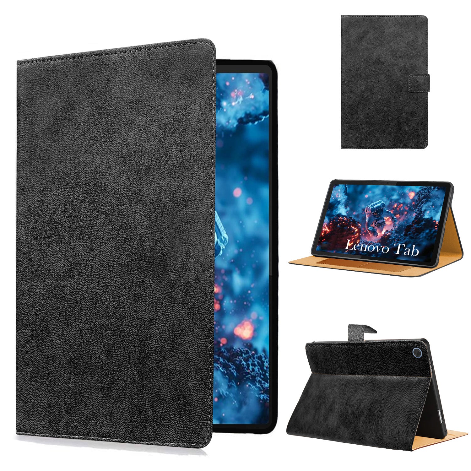 For Lenovo Tab 10.1 Inch (TB311XU) Flip Cover Folio Cover (PU Leather | Multi-Angle Smart Stand | Card Storage Slots | Silicone Back Pouch)