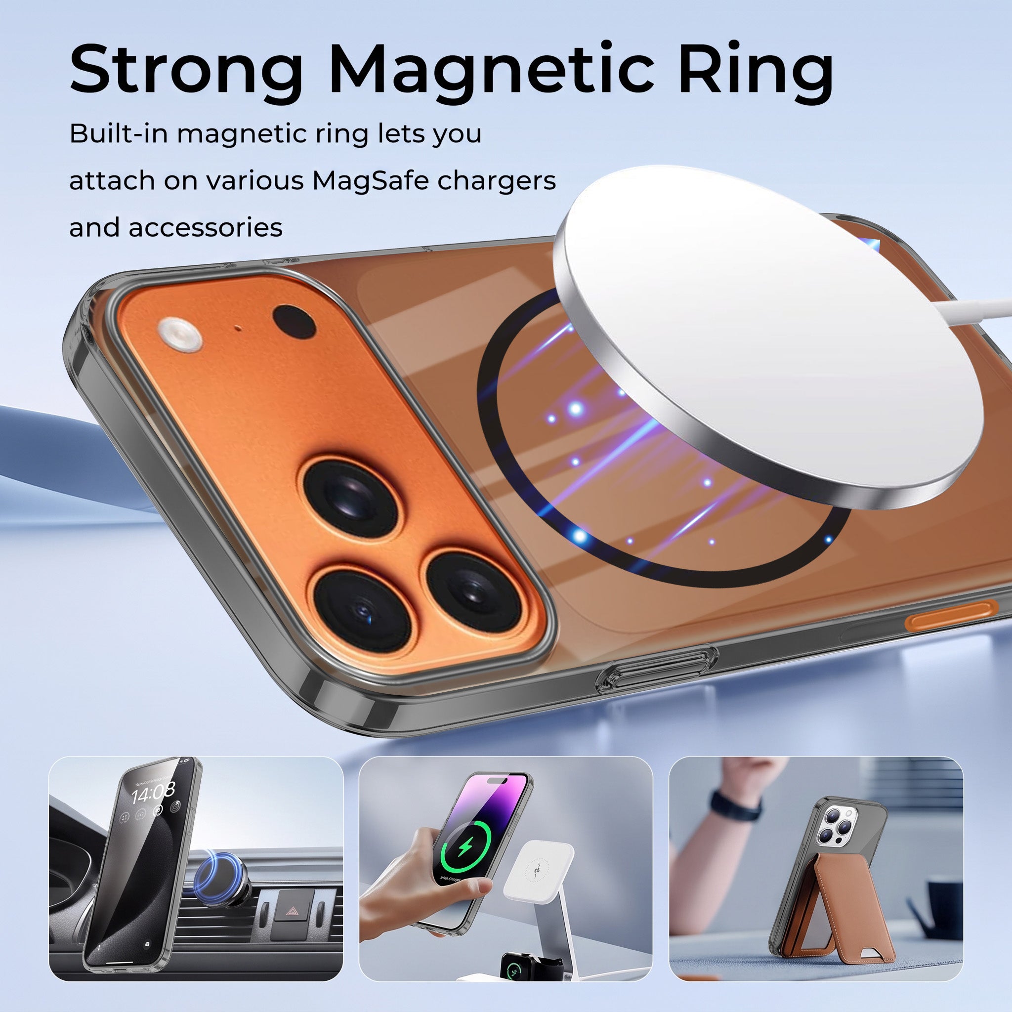 For Apple iPhone 17 Pro Max Back Case Cover Crystal Anti Yellow (Unbreakable PC | MagSafe Wireless Charging Support |Camera Protection Bump)
