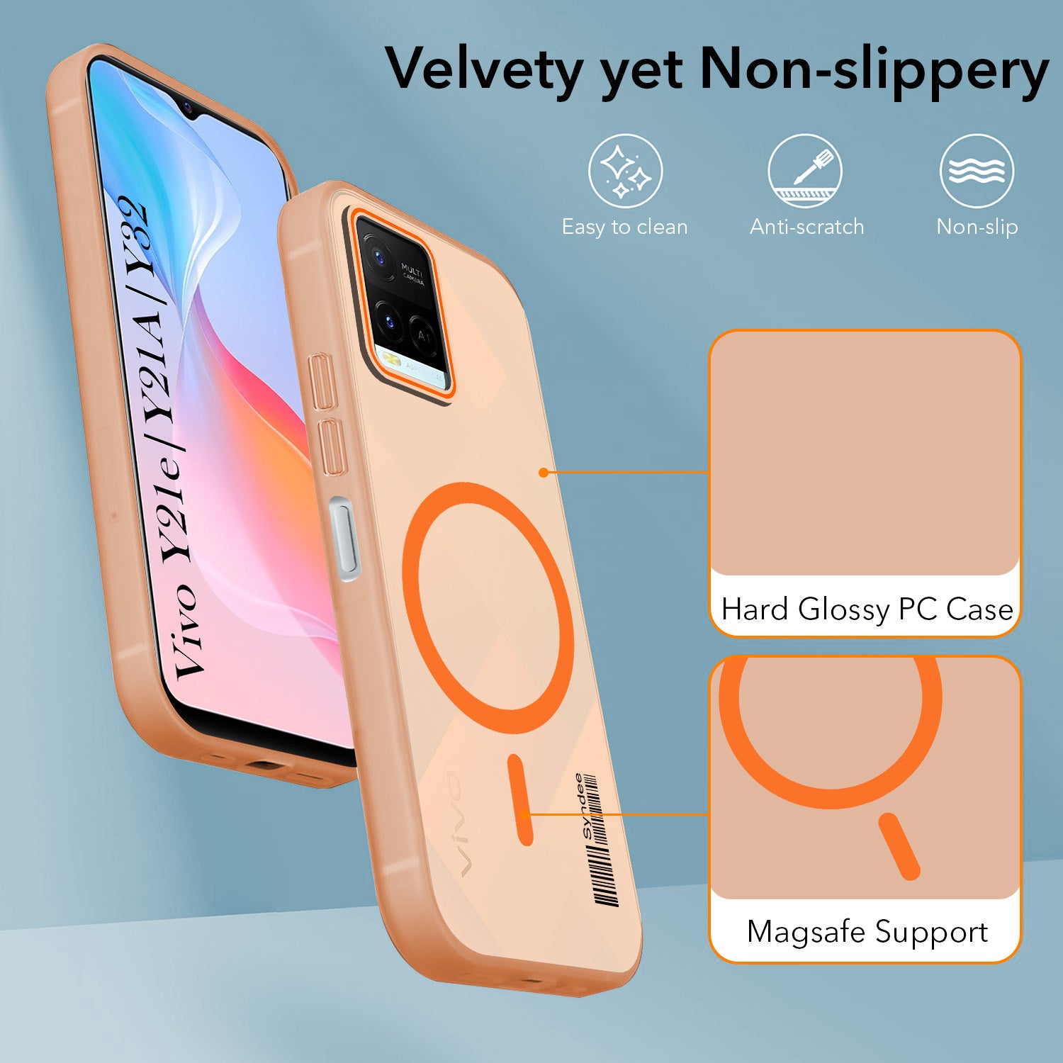 For Vivo Y21e | Vivo Y21A | Vivo Y32 Back Cover Case (Soft Touch | Camera Bump Protection | MagSafe Compatible | Matte Finish)