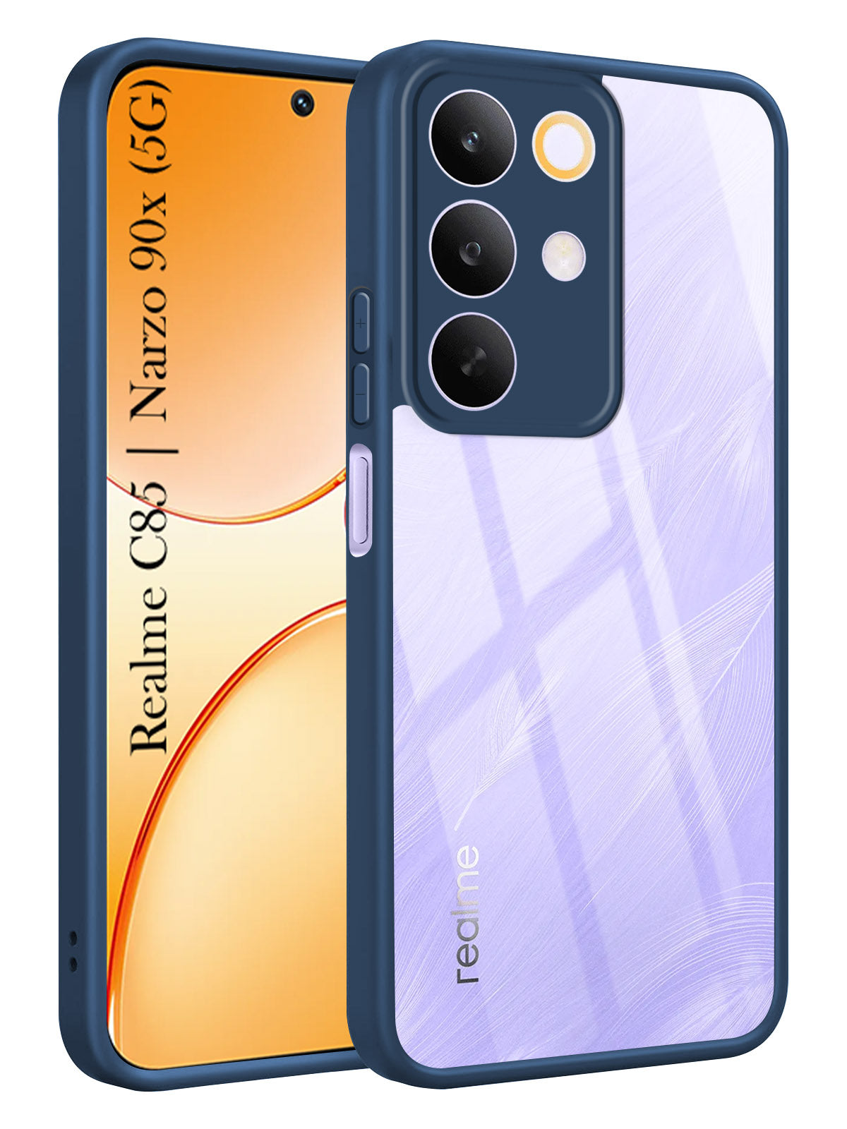 For Realme C85 5G | Realme Narzo 90x Back Cover Case Ultra-Hybrid (Lifetime Anti Yellow | Anti Scratch | Crystal Clear Shockproof)