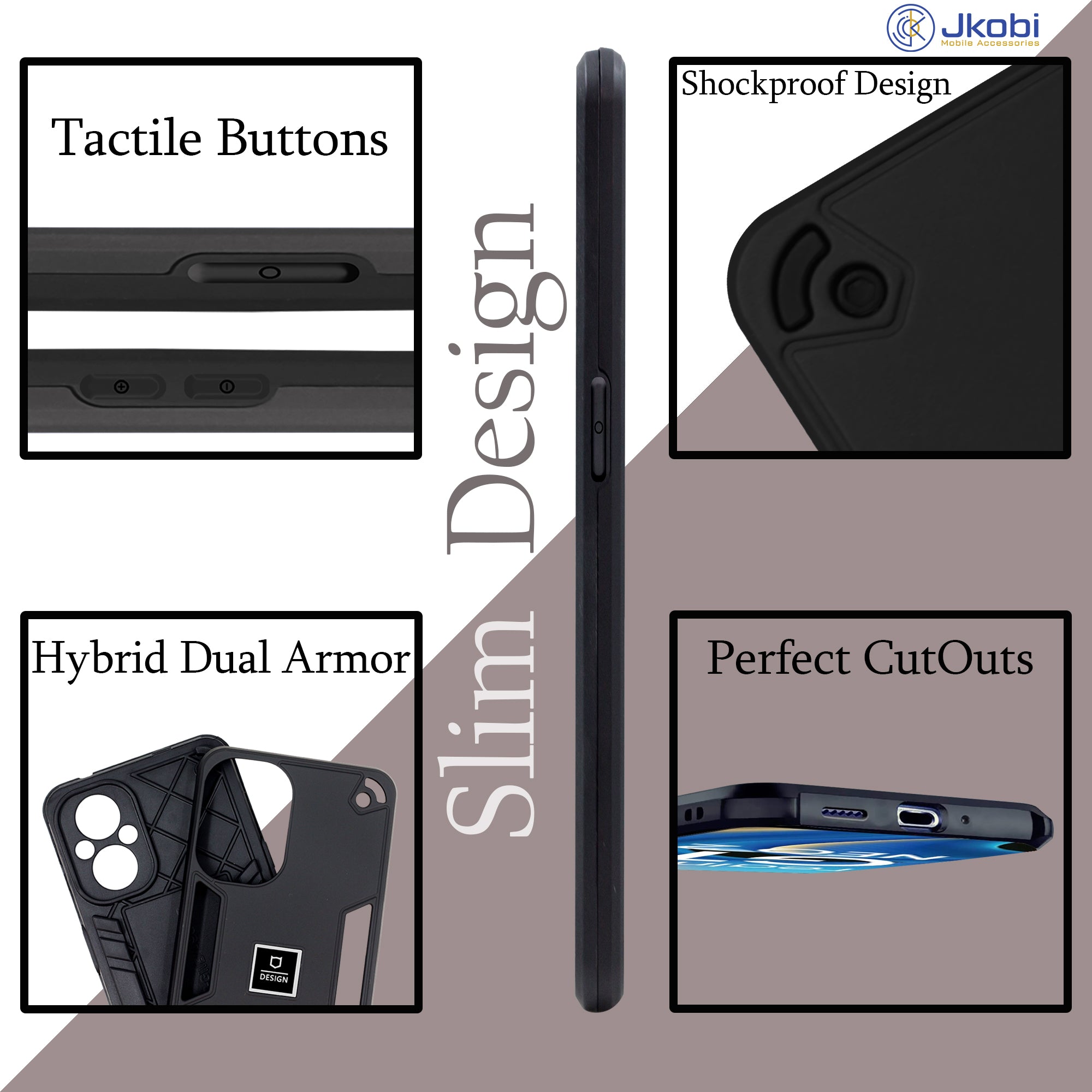For Motorola Moto Edge 60 Fusion Back Cover Case (Hybrid Armor | Slim Dual Layer | Shockproof Lightweight)
