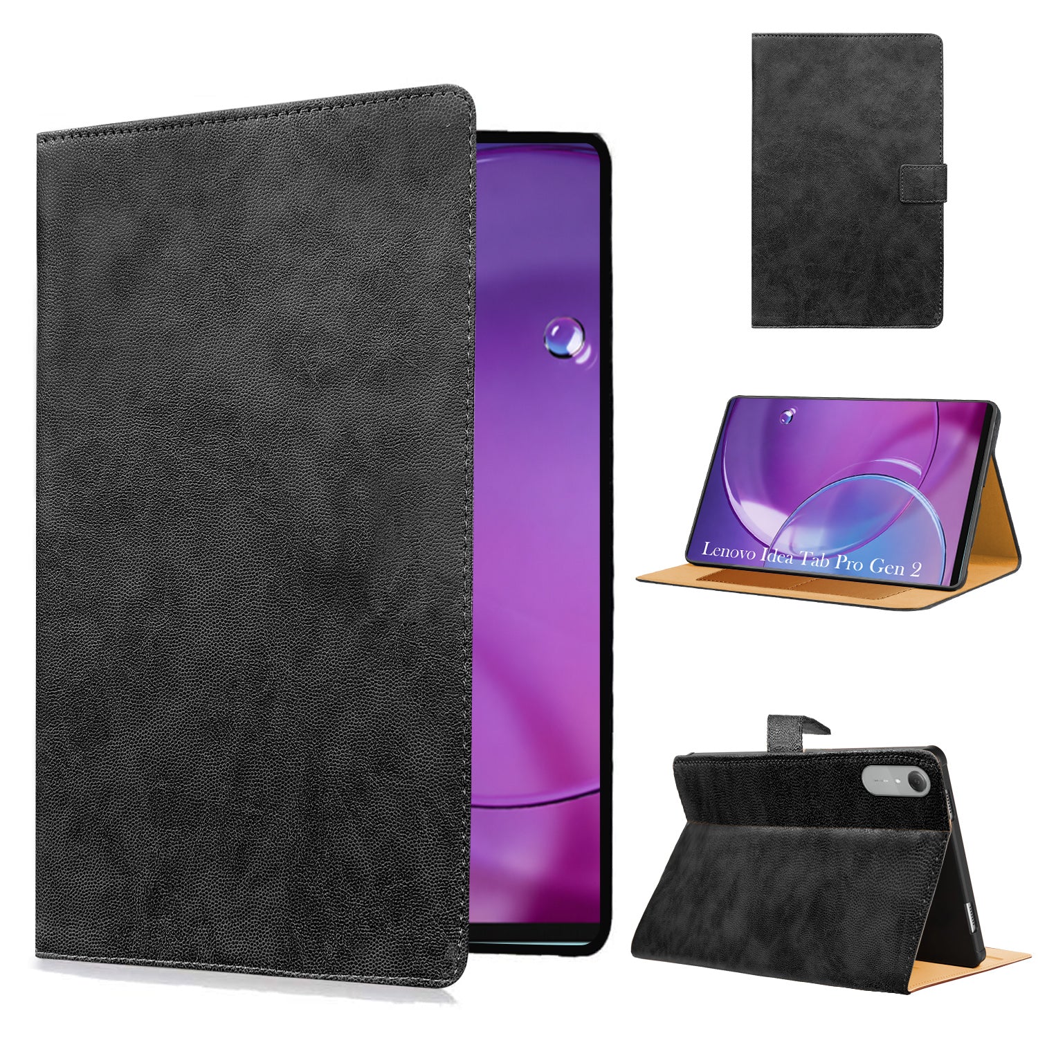For Lenovo Idea Tab Pro Gen 2 13 Inch TB-390FU Flip Cover Folio Cover (PU Leather | Multi-Angle Smart Stand | Card Storage Slots | Silicone Back Pouch)