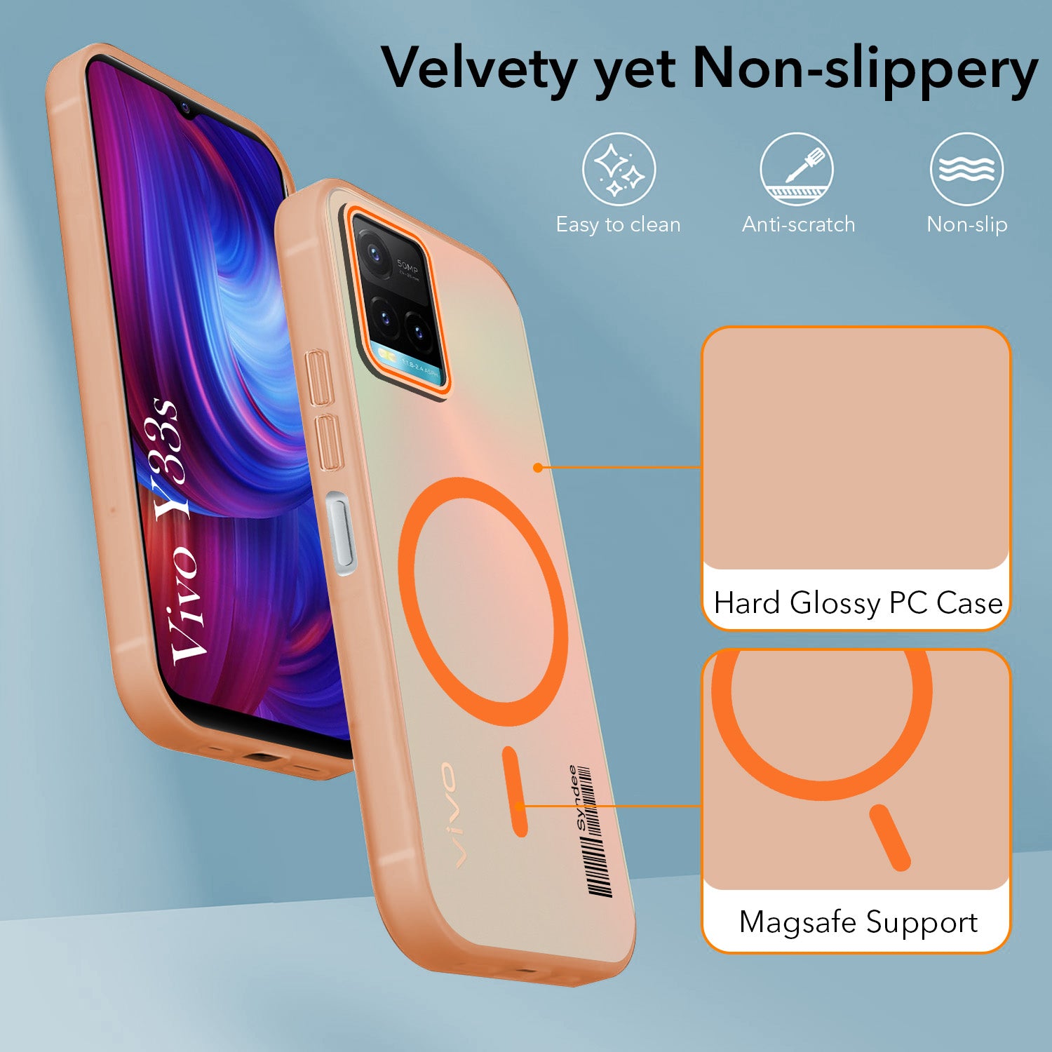 For Vivo Y33s Back Cover Case (Soft Touch | Camera Bump Protection | MagSafe Compatible | Matte Finish)