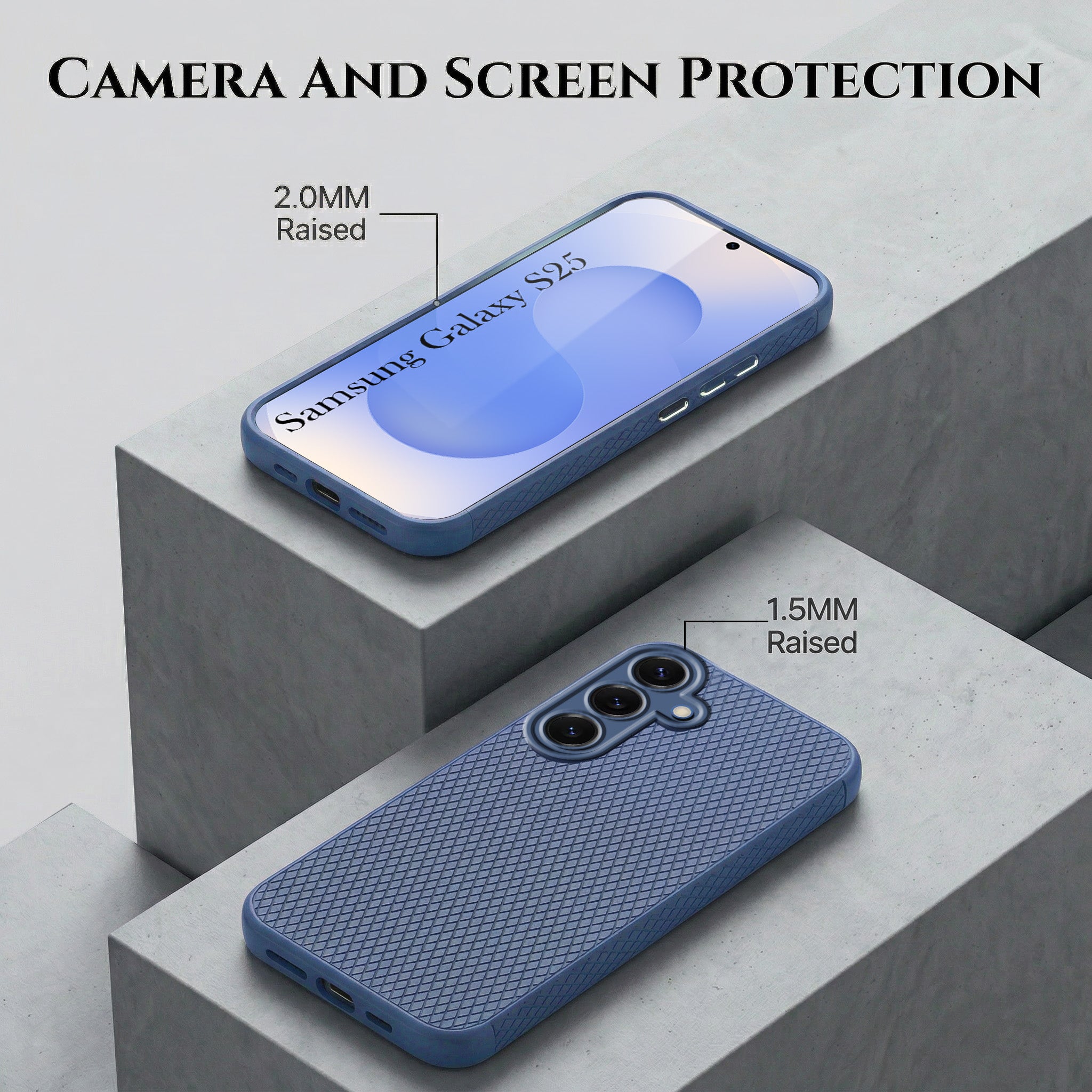 For Samsung Galaxy S25 Combo with Back Cover and 9H Tempered Glass (Liquid Silicone | Camera Protection | Oleophobic Coating Screen Glass)