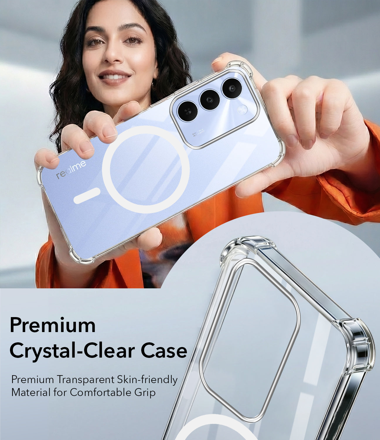 For Realme C83 5G Back Cover Shockproof Crystal-Clear (Magsafe Wireless Support | Drop & Camera Protection | Hard Polycarbonate)