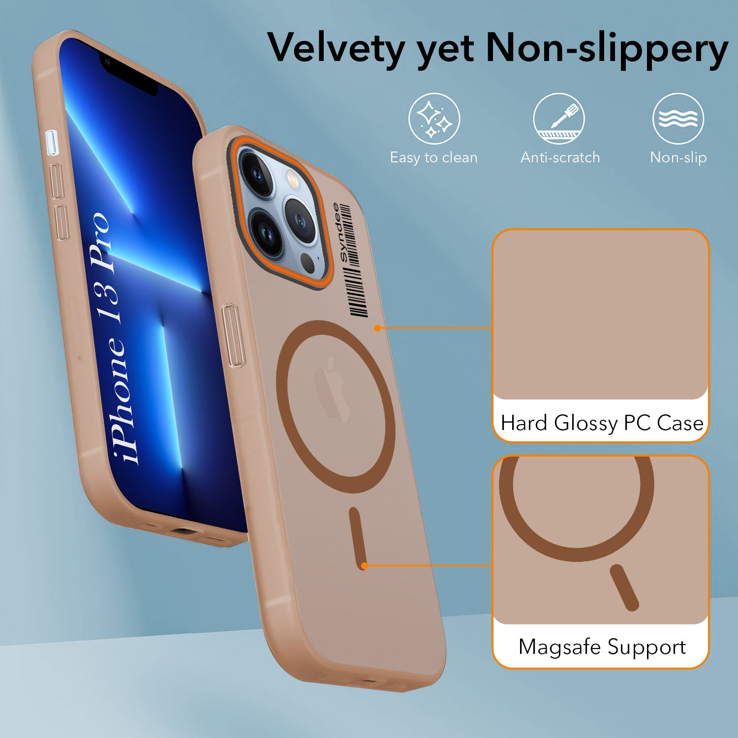 For Apple iPhone 13 Pro Back Cover Case (Soft Touch | Camera Bump Protection | MagSafe Compatible | Matte Finish)