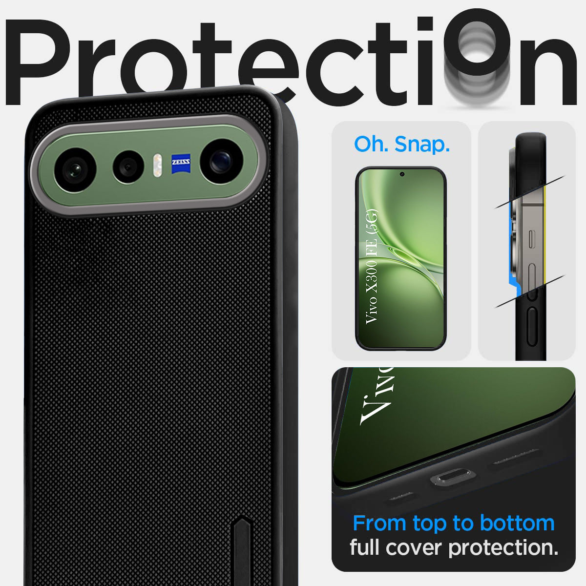 For Vivo X300 FE Back Cover Case Rubberised (Textured Grip Design | Micro-Fiber Cloth Inside | Slim and Light Weight | Soft Touch and Feel)