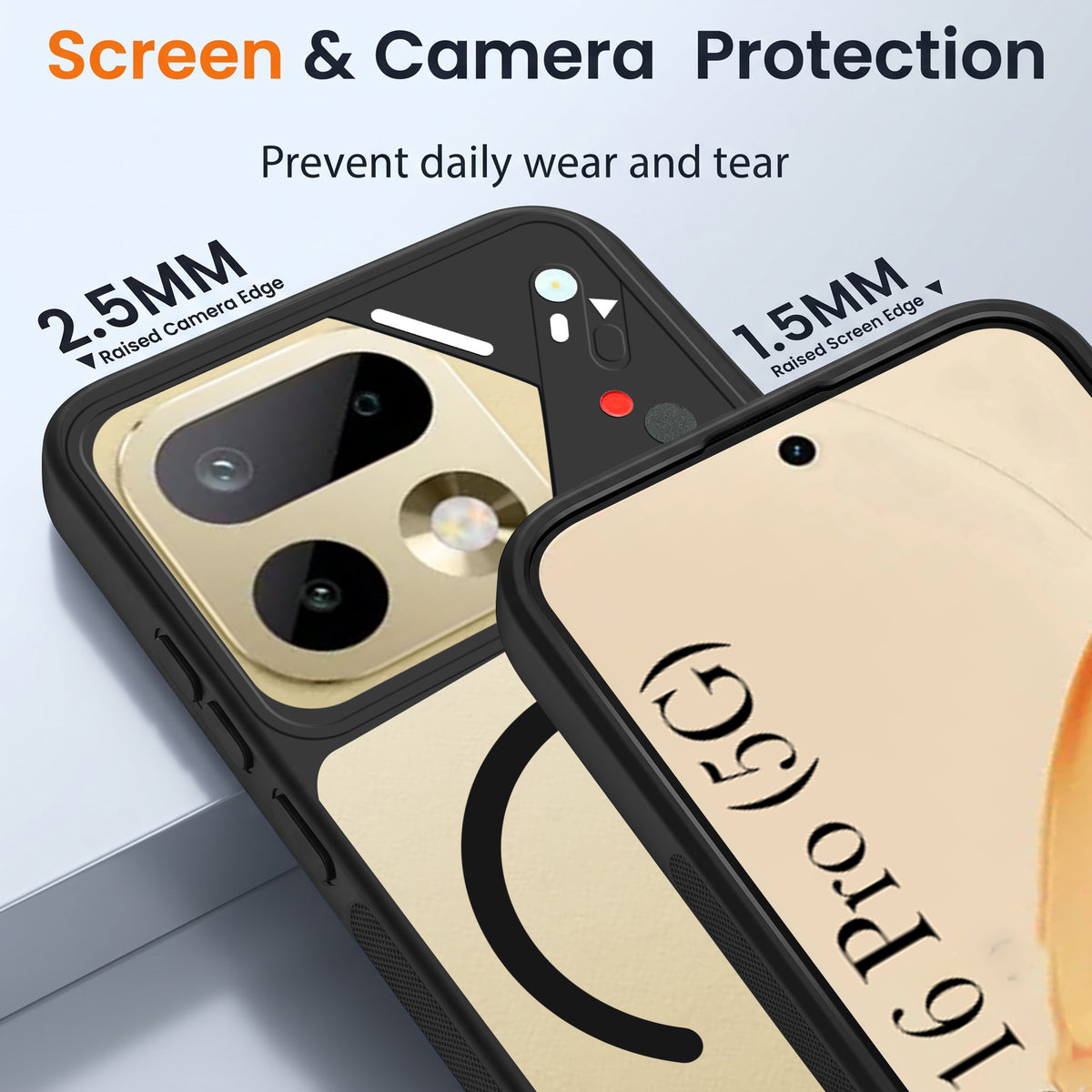 For Realme 16 Pro Back Cover Case Lifetime Anti-Yellow Clear (Camera Protection | Side Grip | Wireless MagSafe Compatible)