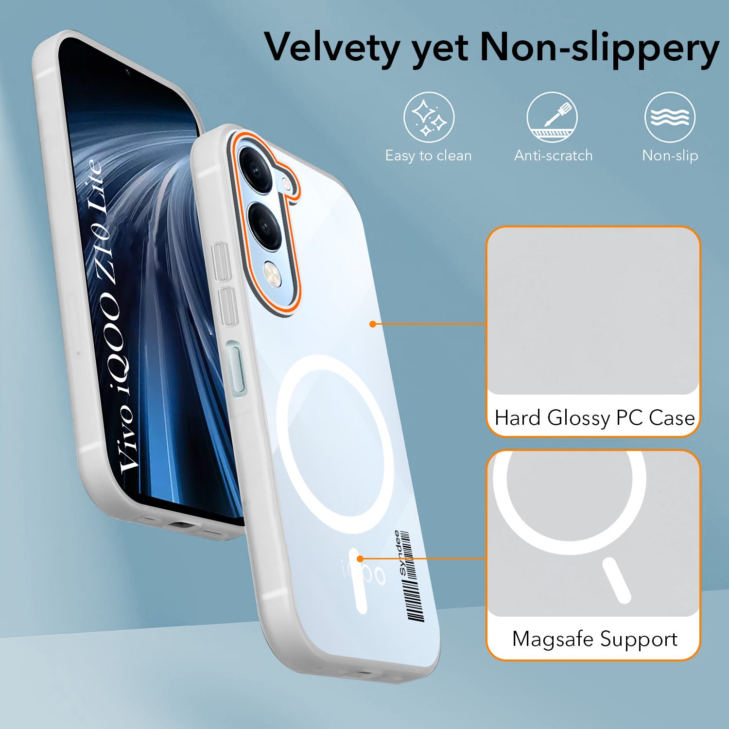 For Vivo iQOO Z10 Lite Back Cover Case (Soft Touch | Camera Bump Protection | MagSafe Compatible | Matte Finish)