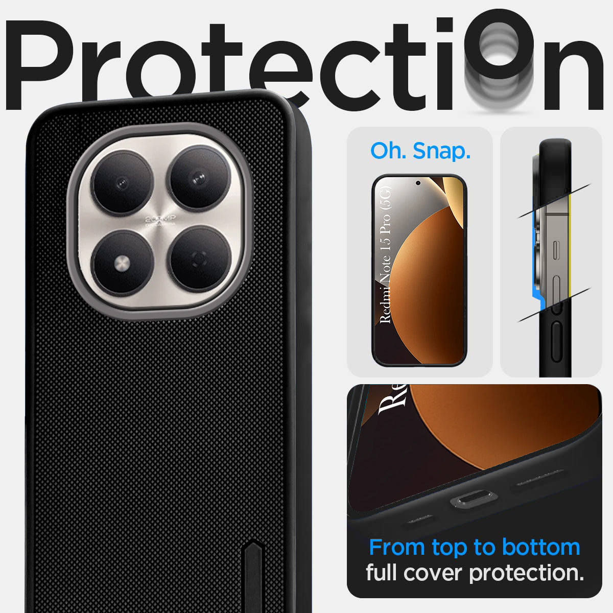 For Xiaomi Redmi Note 15 Pro 5G Back Cover Case Rubberised (Textured Grip Design | Micro-Fiber Cloth Inside | Slim and Light Weight | SoFt Touch and Feel)