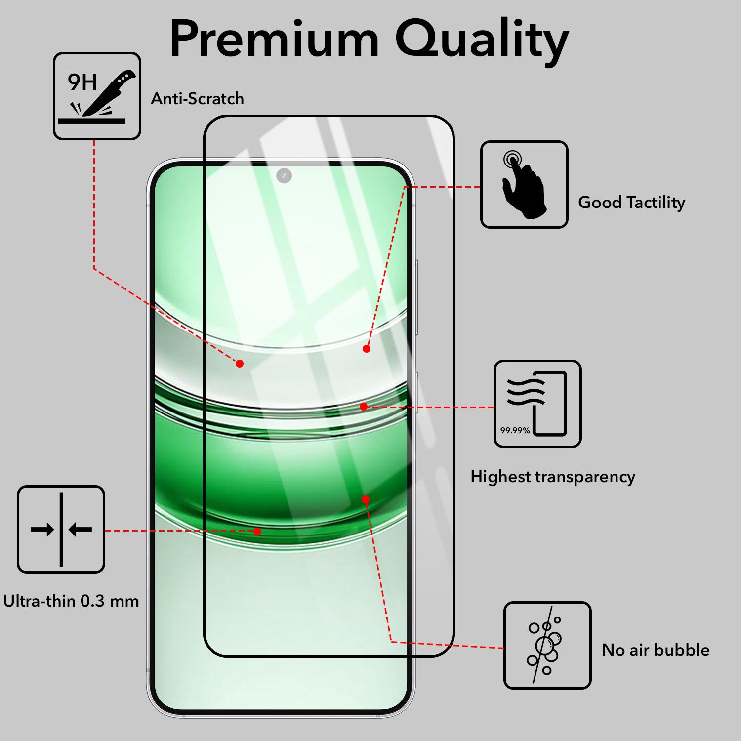 Tempered Glass For Realme P3 lite Military-Grade Gorilla Screen Protector (Shatterproof HD Clarity | Oleophobic Coating | 3D Precision Cut) (Pack of 1)