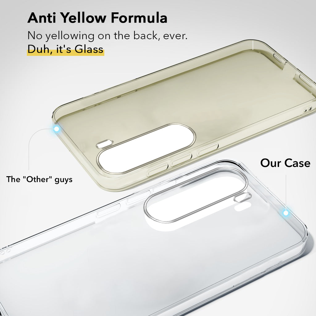 For Vivo Y300 Back Cover Case (Hard Anti Yellow Clear Case | Sleek Hard Crystal Clear | Drop & Camera Protection | Shockproof Polycarbonate)