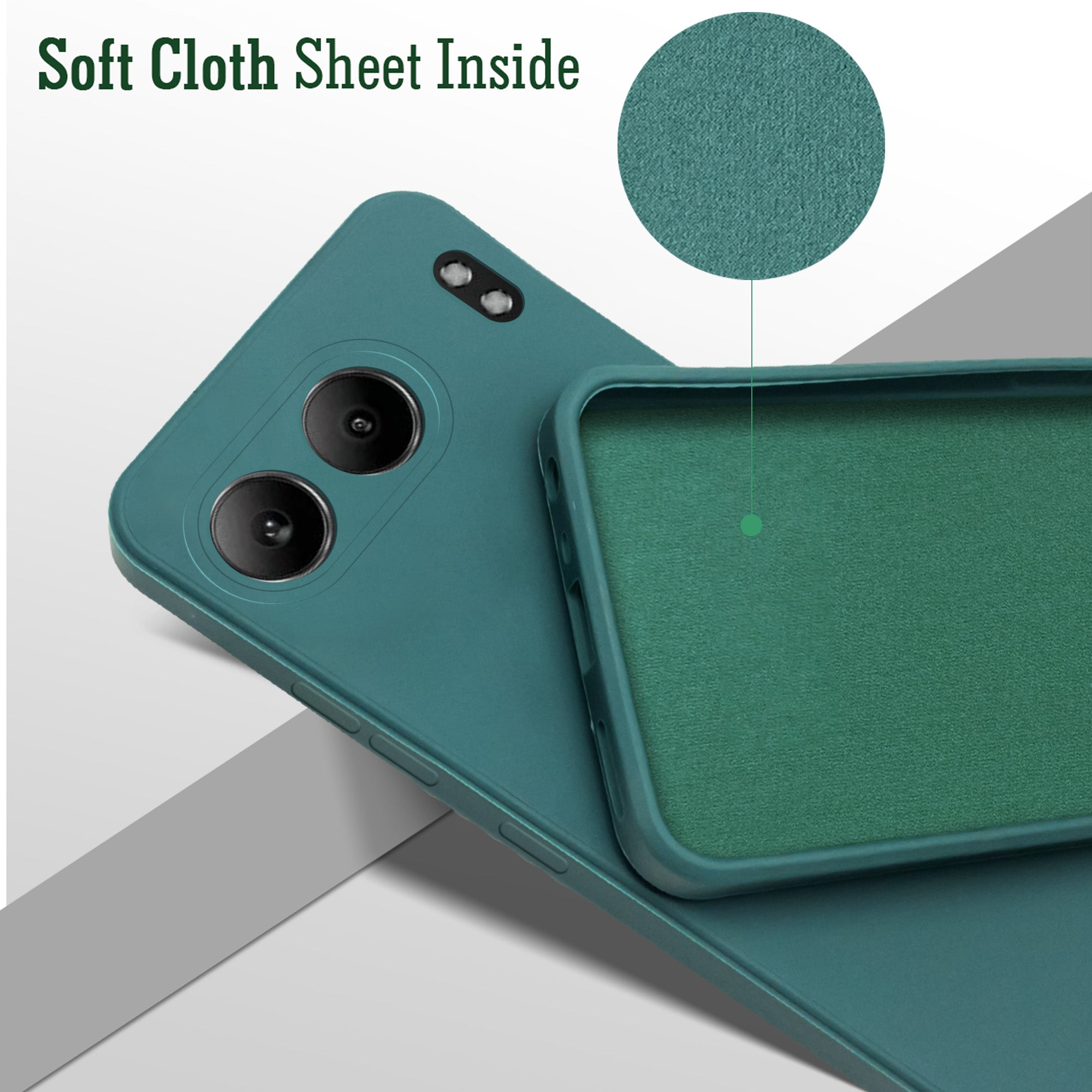 For Oneplus Nord 4 Back Cover Case (Matte Finish Silicone with Inside Fiber Cloth |Black)