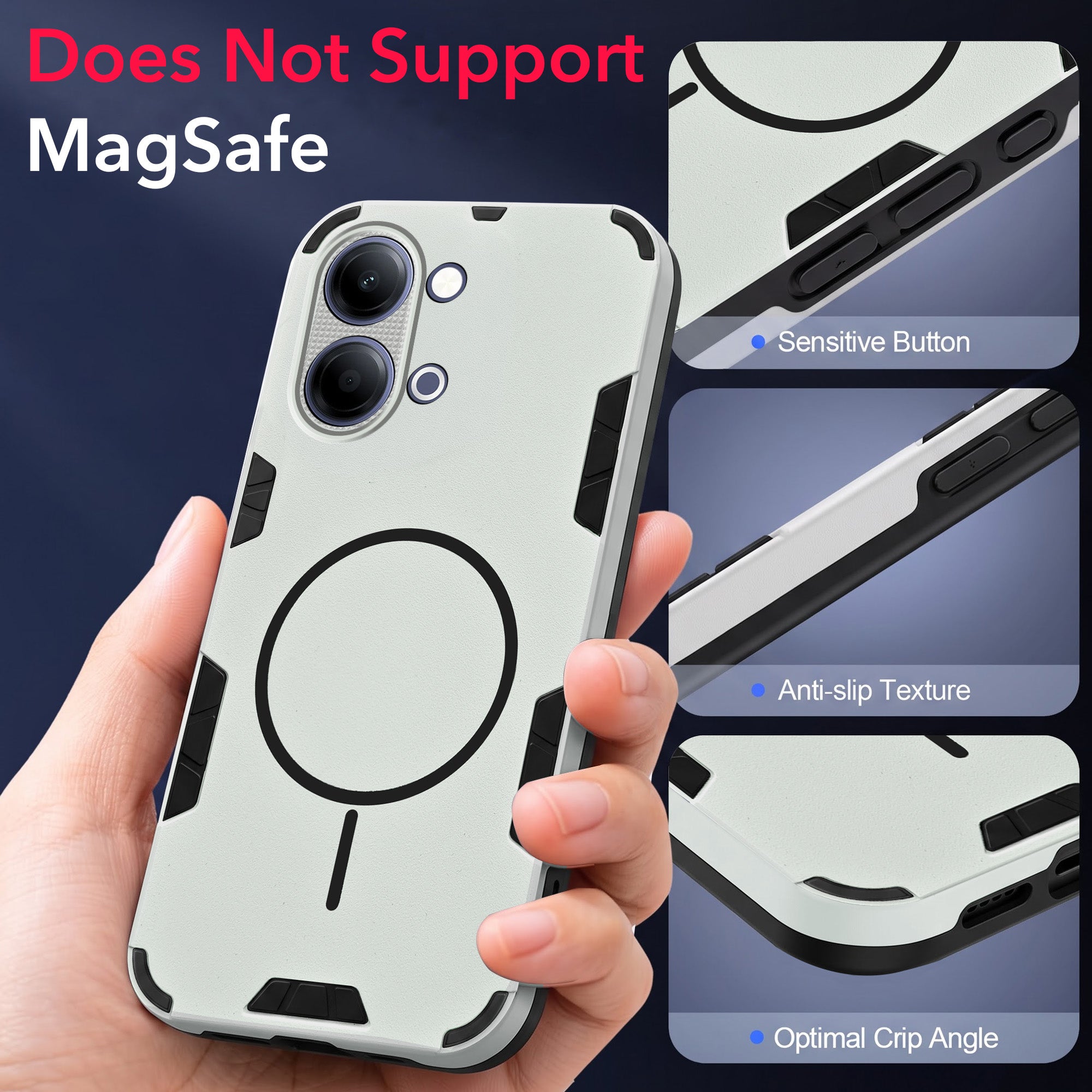 For Vivo Y11 | Vivo Y21 5G Back Cover Case (Slim Hybrid Armor | Shockproof Camera Protection | Rugged Dual Layer)