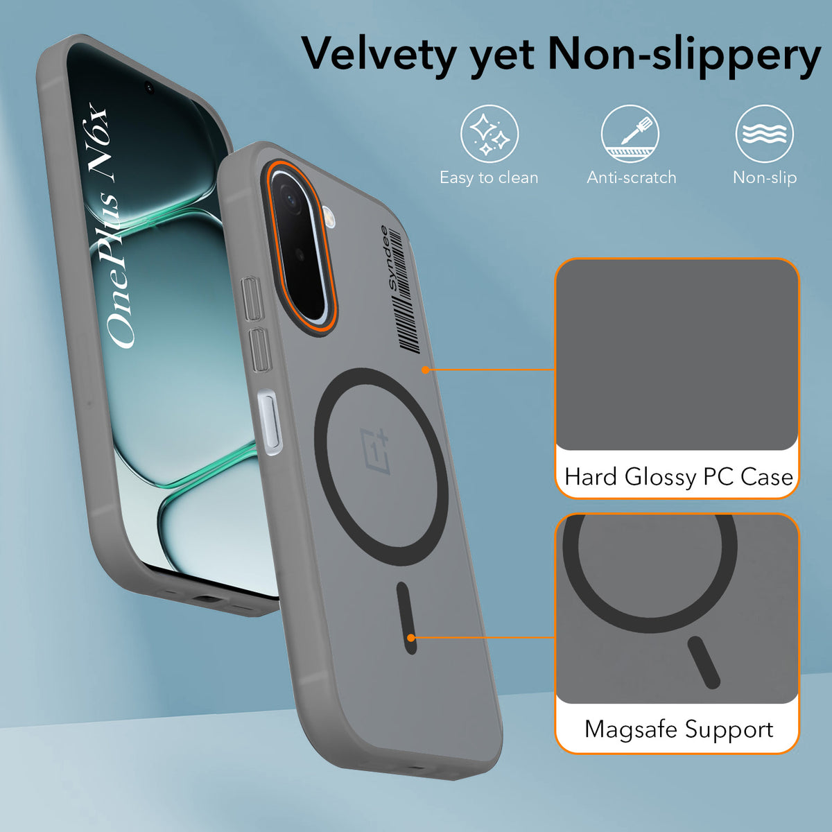 For OnePlus N6X Back Cover Case (Soft Touch | Camera Bump Protection | MagSafe Compatible | Matte Finish)