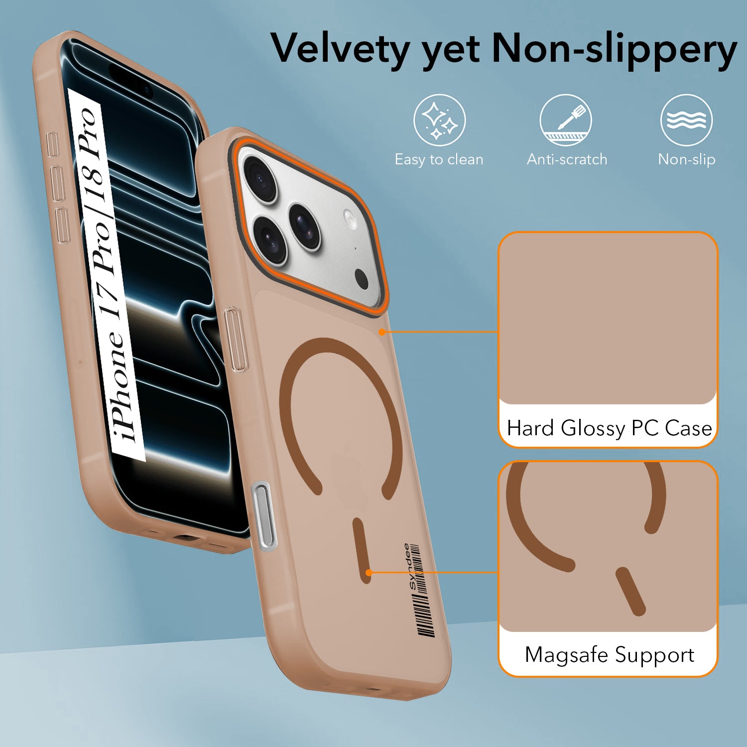 For iPhone 17 Pro | iPhone 18 Pro Back Cover Case (Soft Touch | Camera Bump Protection | MagSafe Compatible | Matte Finish)