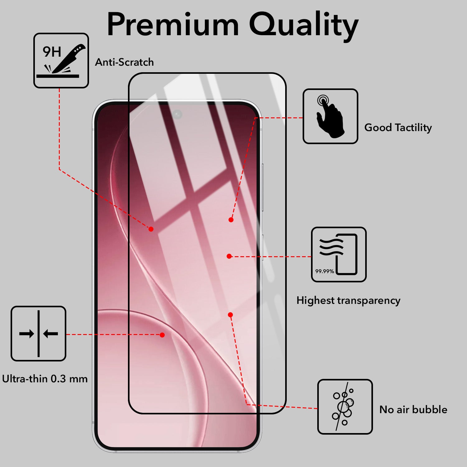 (Pack of 2) Tempered Glass For Oppo Reno15 Pro Mini 5G | Oppo Reno 15 Pro Mini 5G Military-Grade Gorilla Screen Protector  With Installation Kit | Shatterproof, Full Coverage, HD Clear, Scratch Resistant
