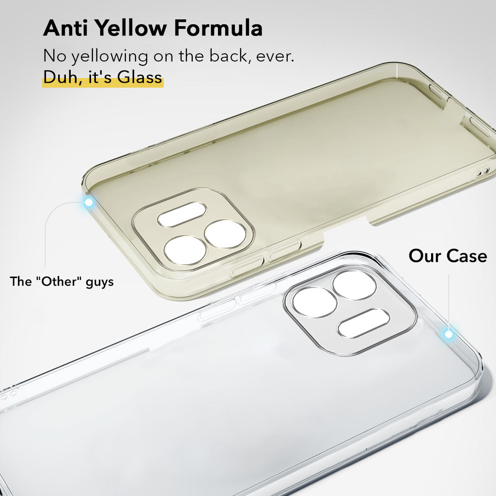 For OnePlus N6 Back Cover Case Lifetime Anti-Yellow Clear (Sleek Hard Crystal | Shockproof and Camera Protection)