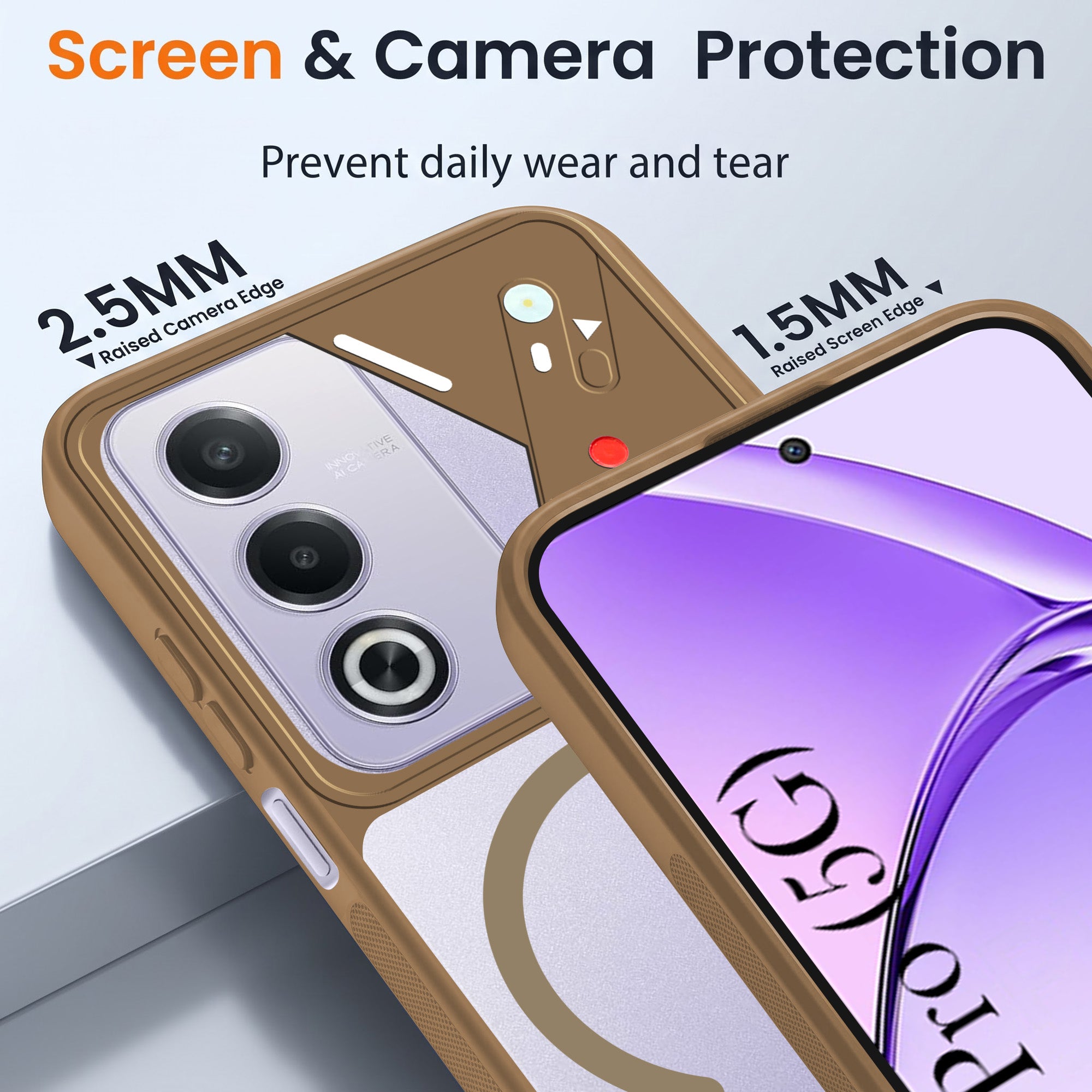 For Oppo A3 Pro 5G Back Cover Case Lifetime Anti-Yellow Clear (Camera Protection | Side Grip | Wireless MagSafe Compatible)