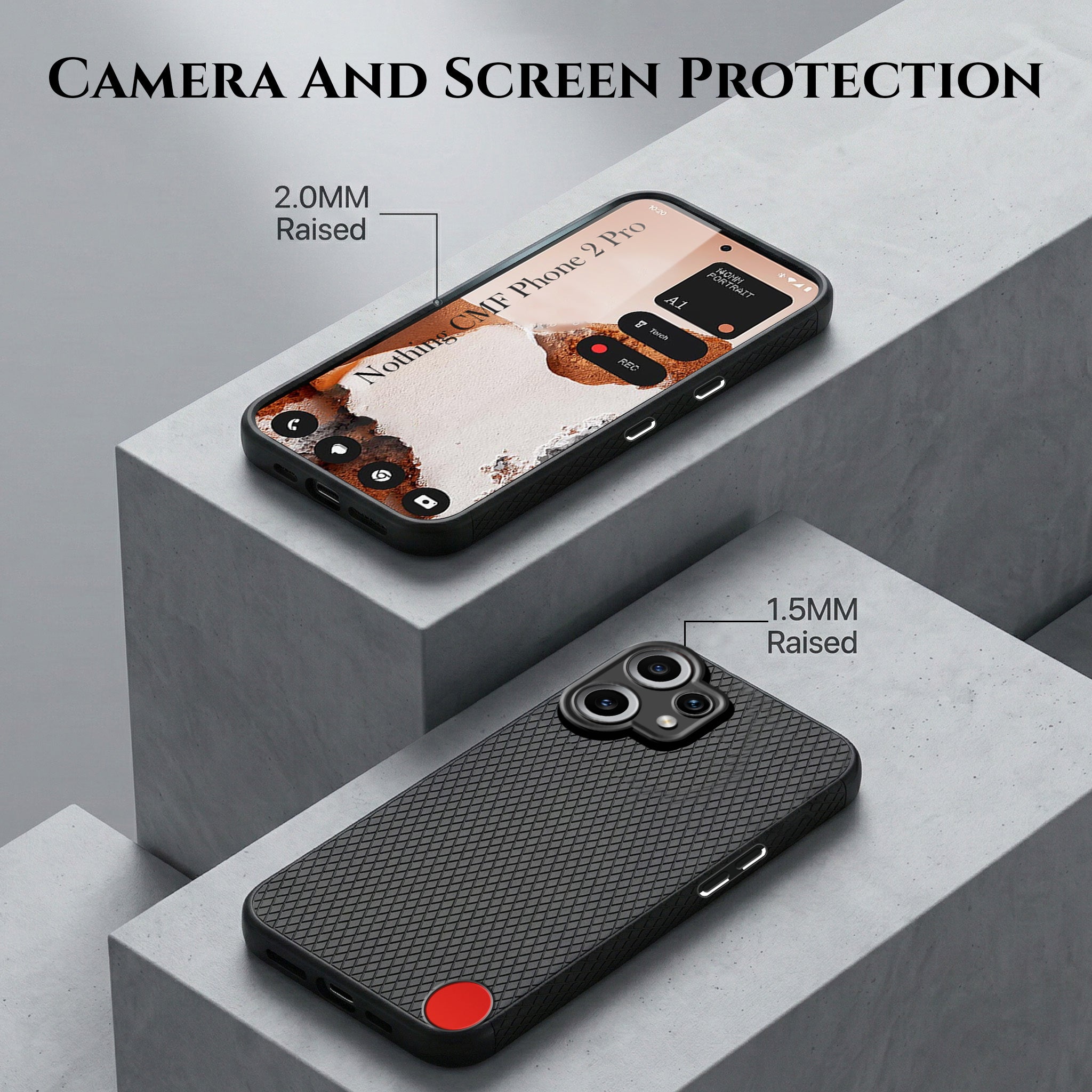 For Nothing CMF Phone 2 Pro Combo with Back Cover and 9H Tempered Glass (Liquid Silicone | Camera Protection | Oleophobic Coating Screen Glass)