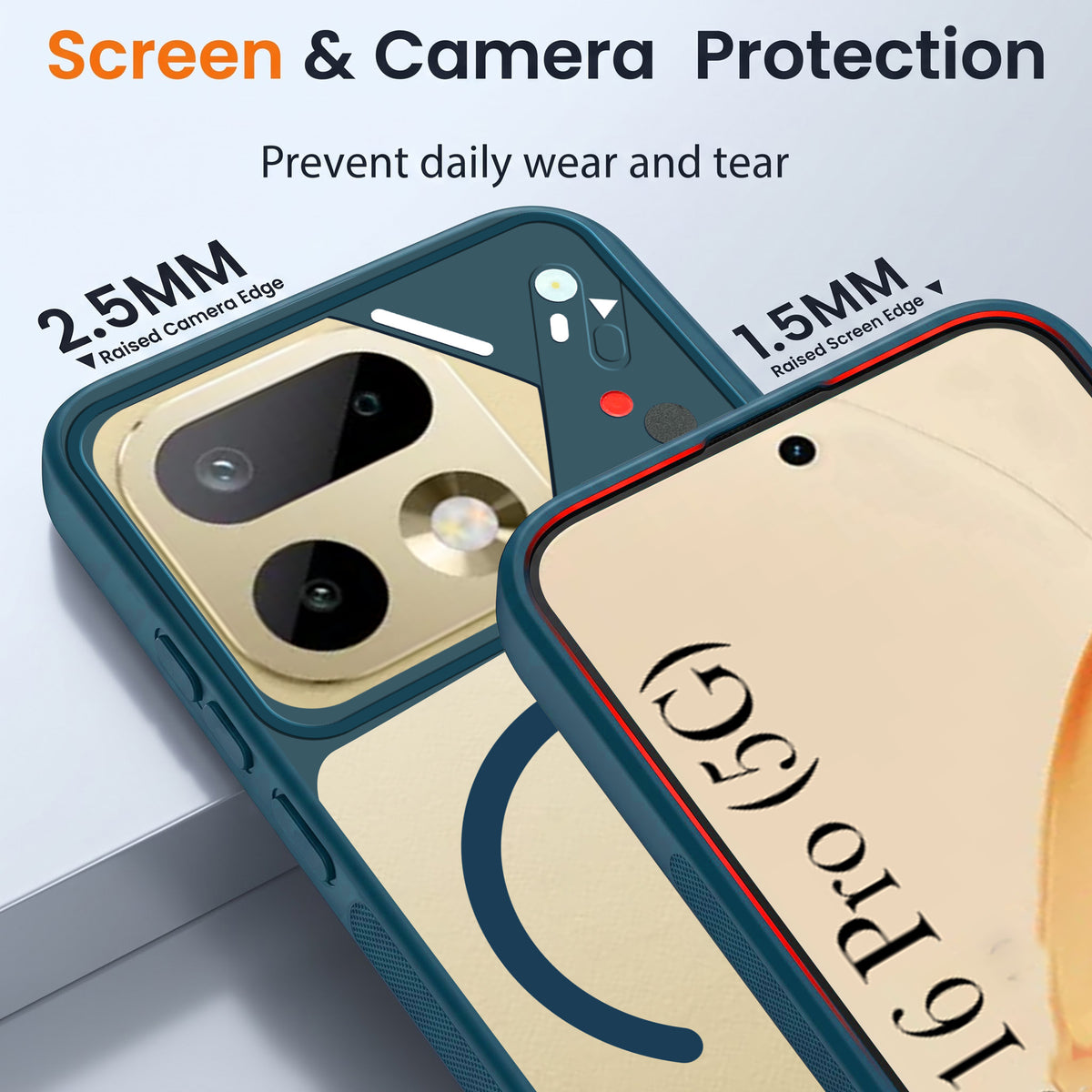 For Realme 16 Pro Back Cover Case Lifetime Anti-Yellow Clear (Camera Protection | Side Grip | Wireless MagSafe Compatible)