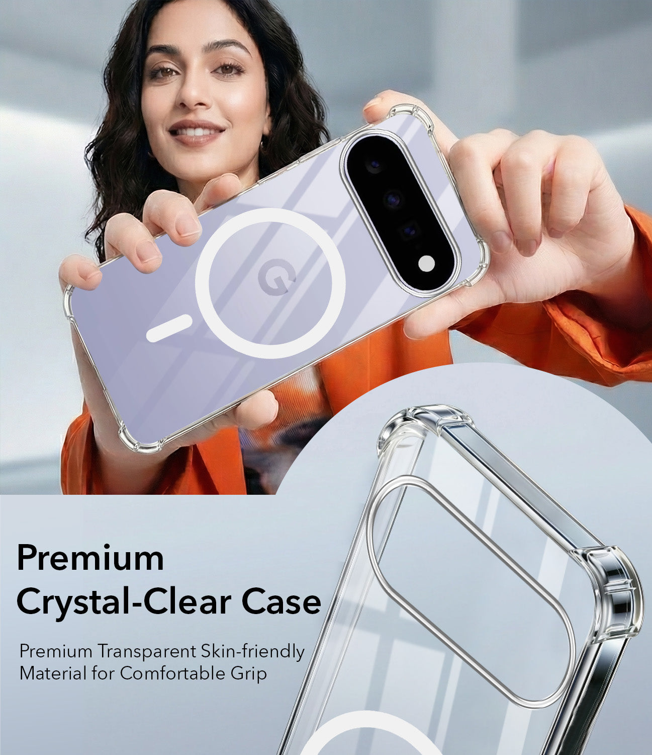 For Google Pixel 11 Back Cover Shockproof Crystal-Clear (Magsafe Wireless Support | Drop & Camera Protection | Hard Polycarbonate)