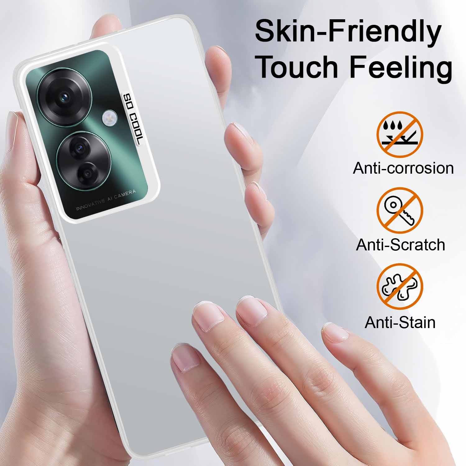 For Oppo Reno11 F 5G | Oppo Reno 11F 5G Hard Back Cover Case (Velvet Touch | Professional Glossy Finish | Camera Protection Bump)