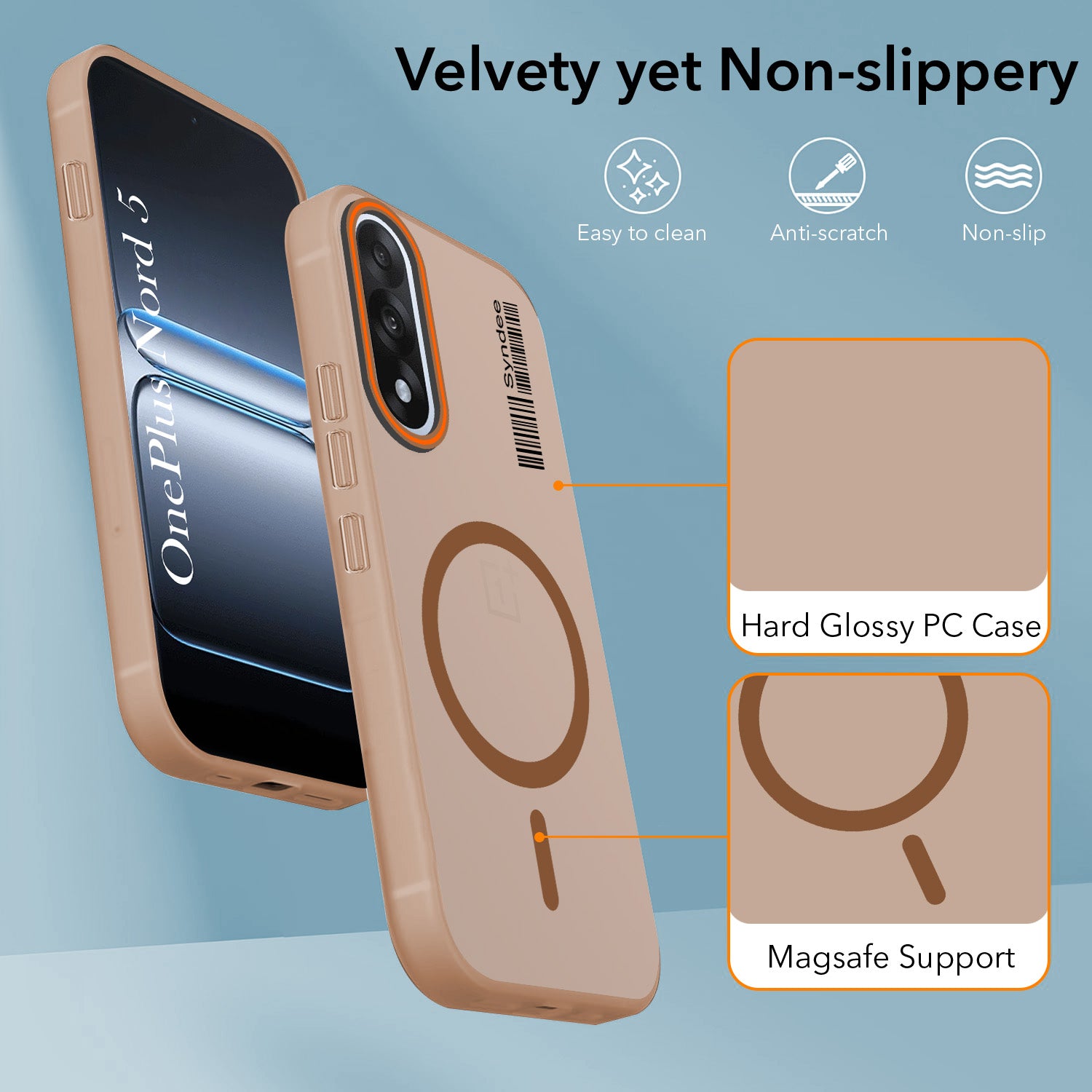 For Oneplus Nord 5 Back Cover Case (Soft Touch | Camera Bump Protection | MagSafe Compatible | Matte Finish)