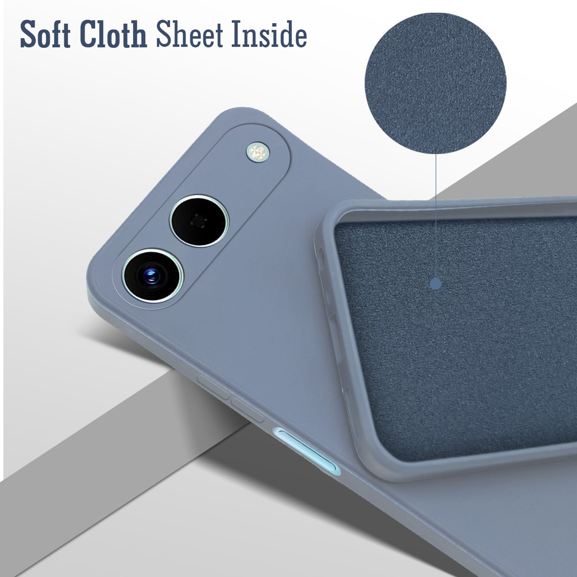 For Tecno Spark Go 5G Back Cover Case (Matte Finish Silicone with Inside Fiber cloth)