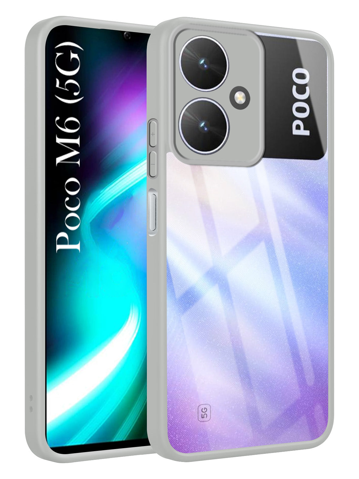 For Poco M6 5G Back Cover Case Ultra-Hybrid (Lifetime Anti Yellow | Anti Scratch | Crystal Clear Shockproof)