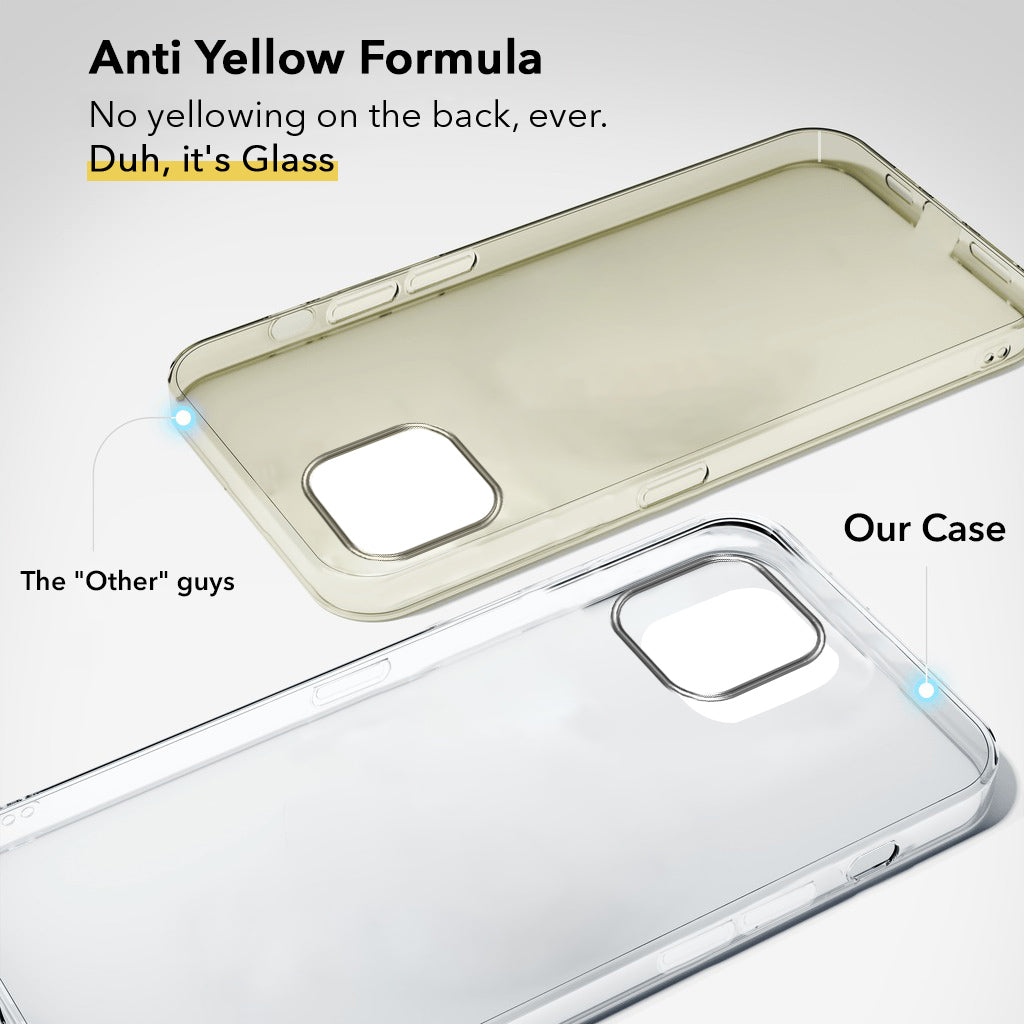 For Apple iPhone 14 Plus Back Cover Case (Hard Anti Yellow Clear Case | Drop & Camera Protection | Shockproof Polycarbonate)
