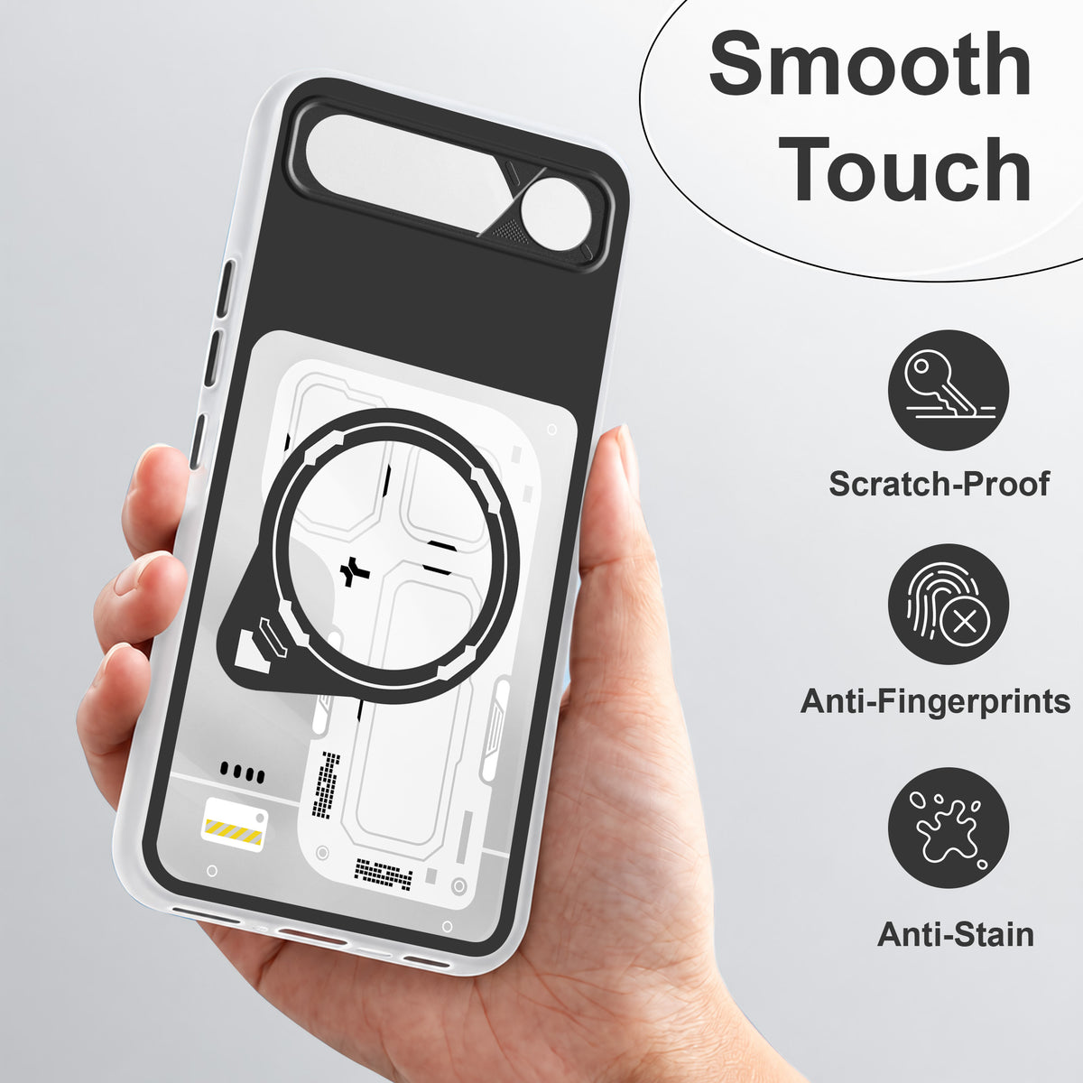 For Realme 16 Metallic Back Cover Case (Metallic Camera Protection & Buttons | Translucent Milky Shade | Hard Polycarbonate)