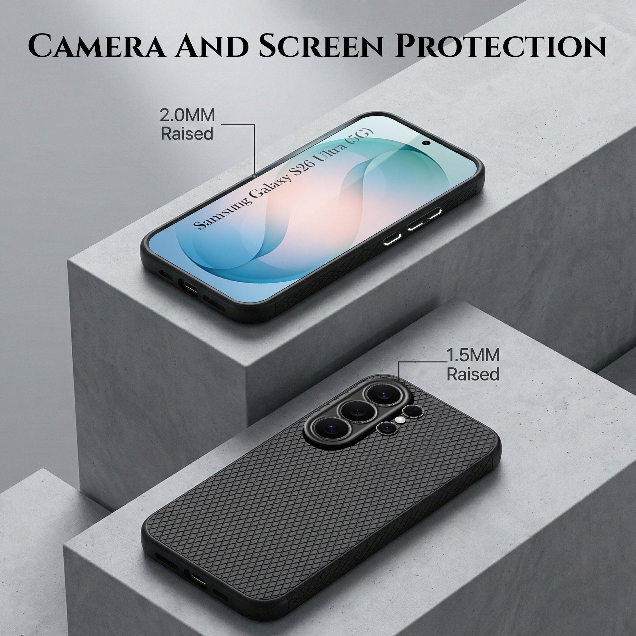 For Samsung Galaxy S26 Ultra Combo with Back Cover and 9H Tempered Glass (Liquid Silicone | Camera Protection | Oleophobic Coating Screen Glass)