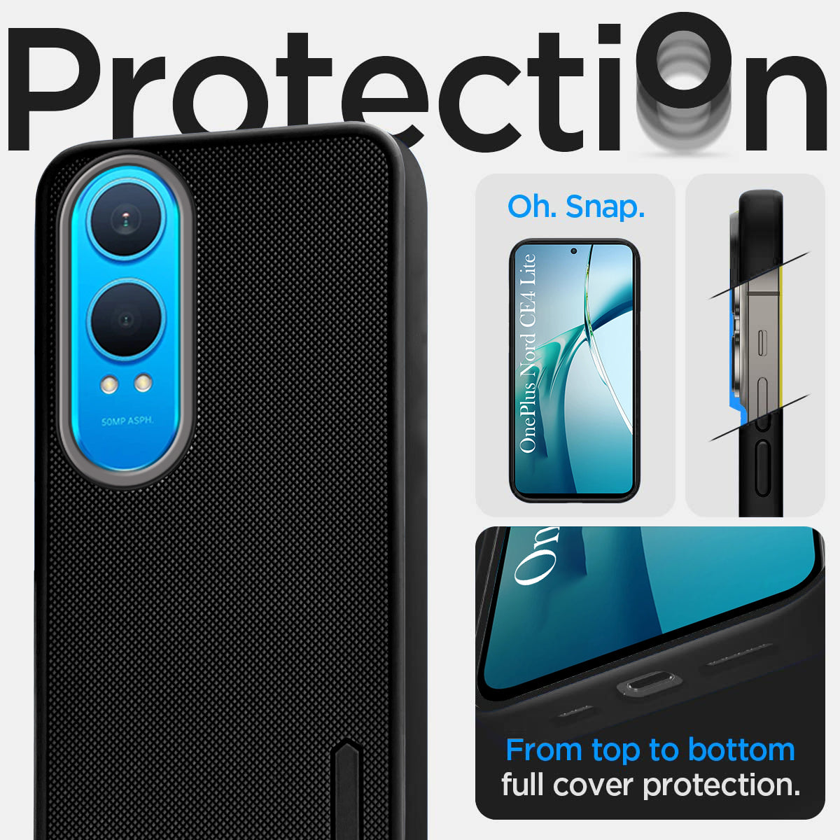 For OnePlus Nord CE 4 Lite Back Cover Case Rubberised (Textured Grip Design | Micro-Fiber Cloth Inside | Slim and Light Weight | Soft Touch and Feel)