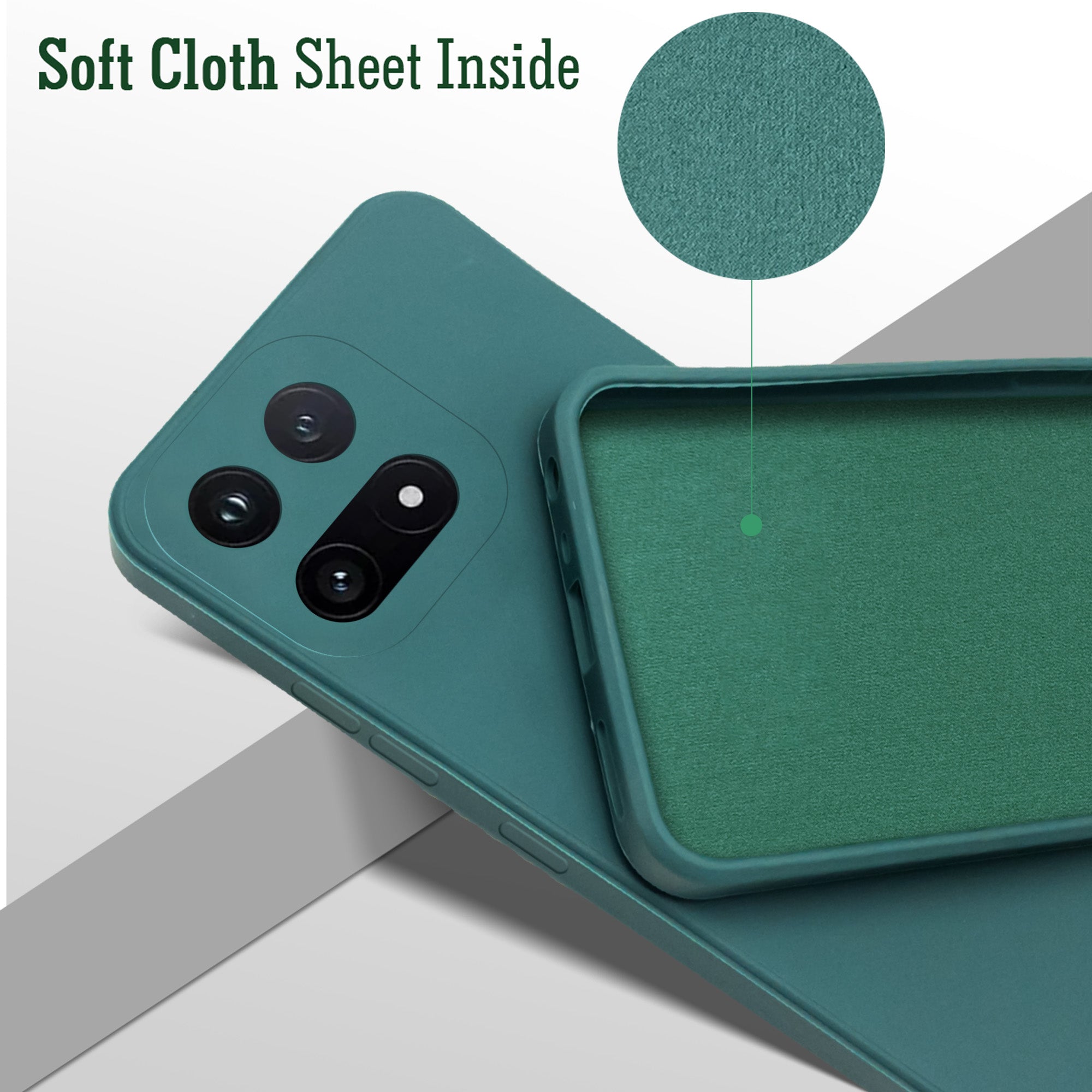 For Vivo iQOO 15 5G Back Cover Case (Matte Finish Silicone with Inside Fiber cloth)