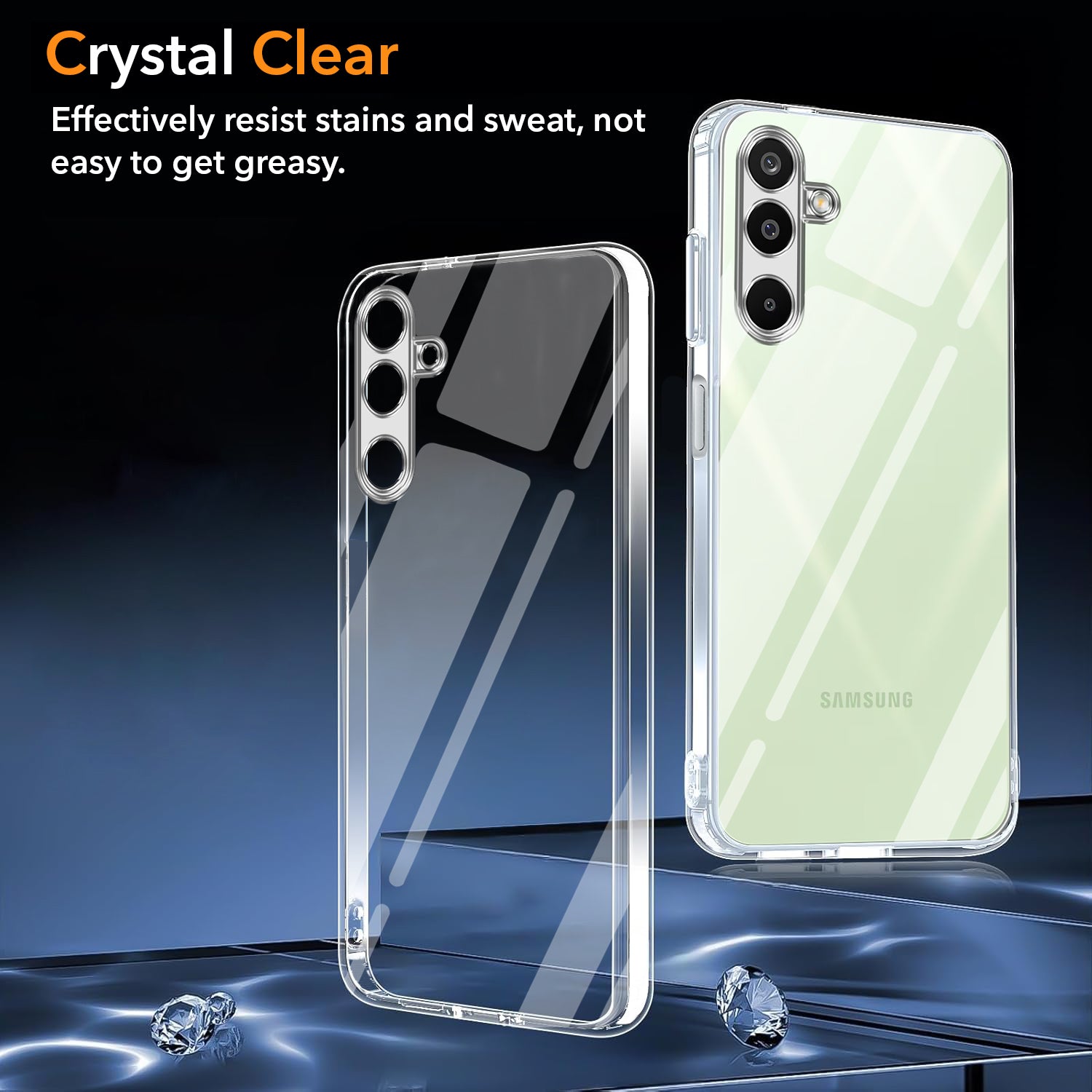 For Samsung Galaxy M16 5G | Samsung Galaxy F16 Back Cover Case (Hybrid Crystal panel with Side Soft PU | Camera Protection | HD Clear Shockproof)