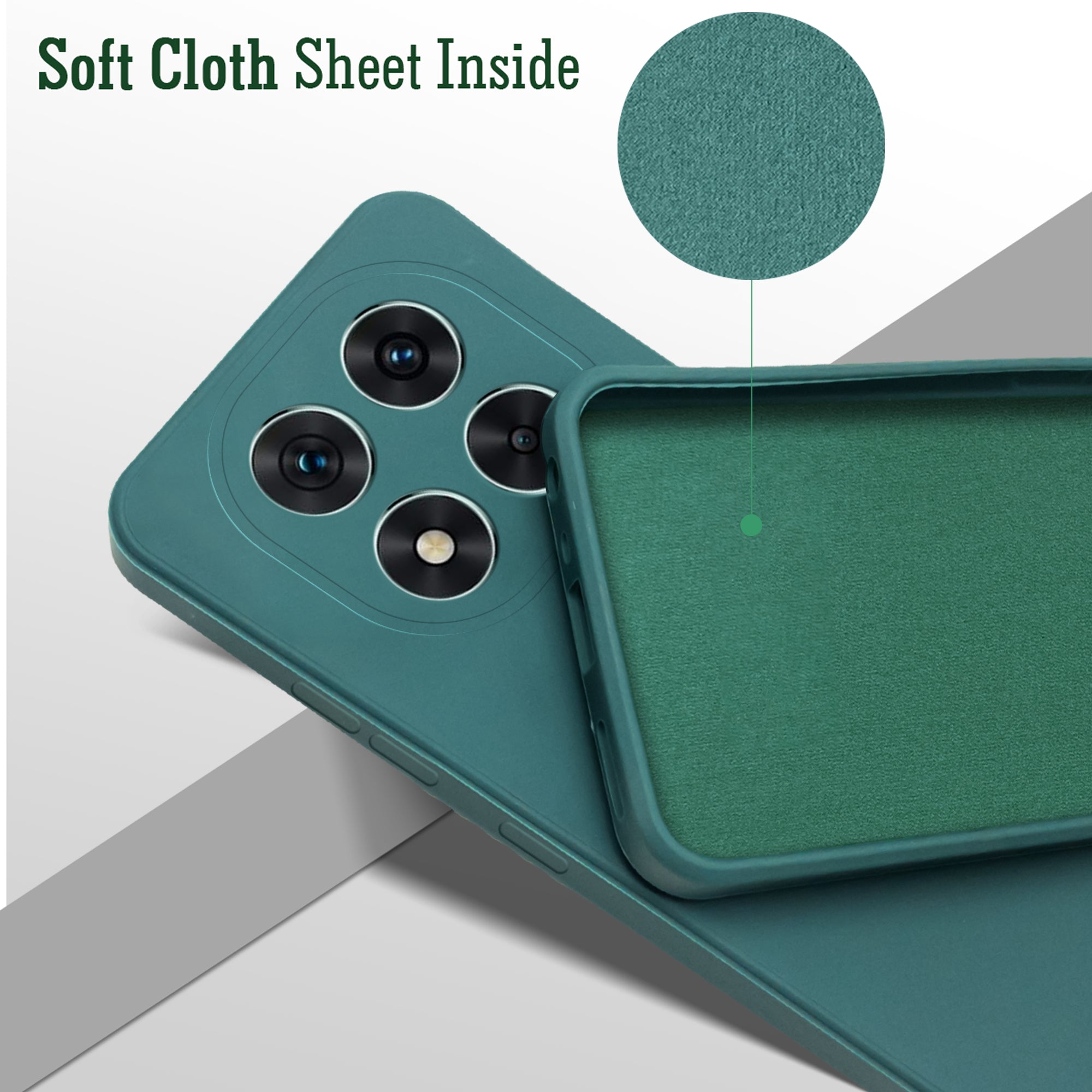 For Xiaomi Poco X7 Back Cover Case (Matte Finish Silicone with Inside Fiber cloth)
