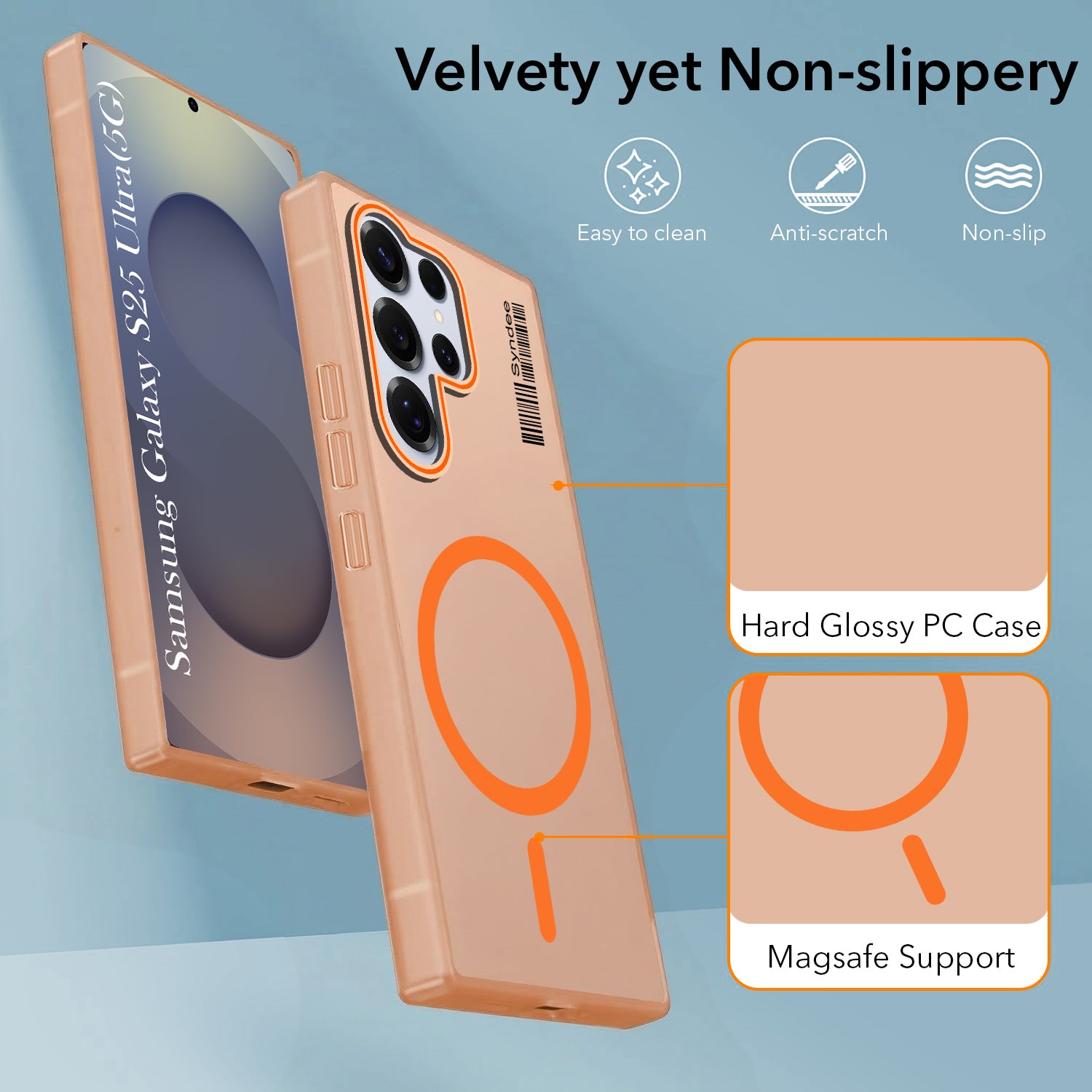For Samsung Galaxy S25 Ultra Back Cover Case (Soft Touch | Camera Bump Protection | MagSafe Compatible | Matte Finish)