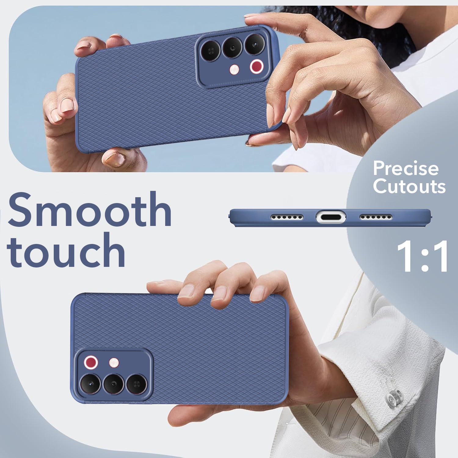 For Realme 15X Back Cover Case Liquid Silicone (Camera Protection | Side Grip Texture | Soft and Flexible)