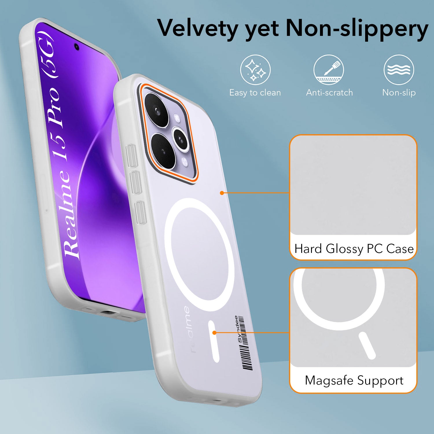 For Realme 15 Pro Back Cover Case (Soft Touch | Camera Bump Protection | MagSafe Compatible | Matte Finish)