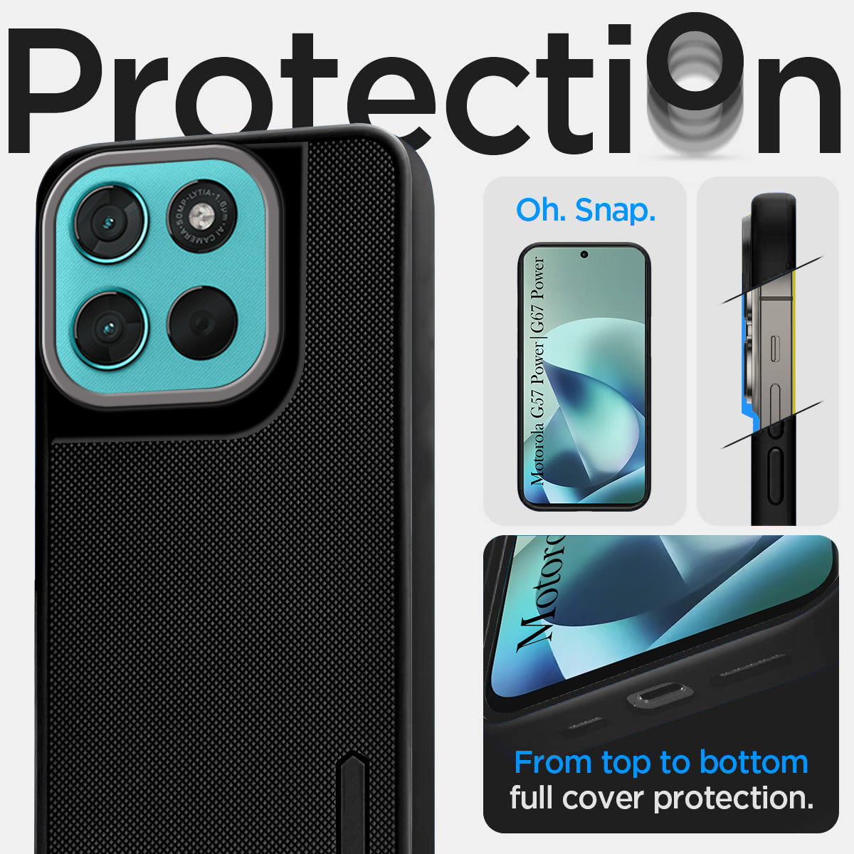 For Motorola Moto G67 Power | G57 Power Back Cover Case Rubberised (Textured Grip Design | Micro-Fiber Cloth Inside | Slim and Light Weight | Soft Touch and Feel)